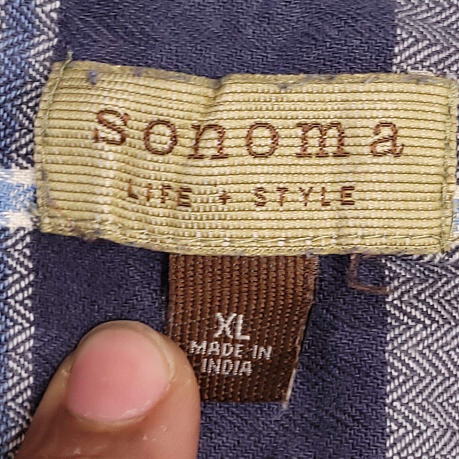 Sonoma Sonoma Tartan Flannel Shirt Mens Size Extra Large XL Blue Size US XL / EU 56 / 4 - 3 Thumbnail