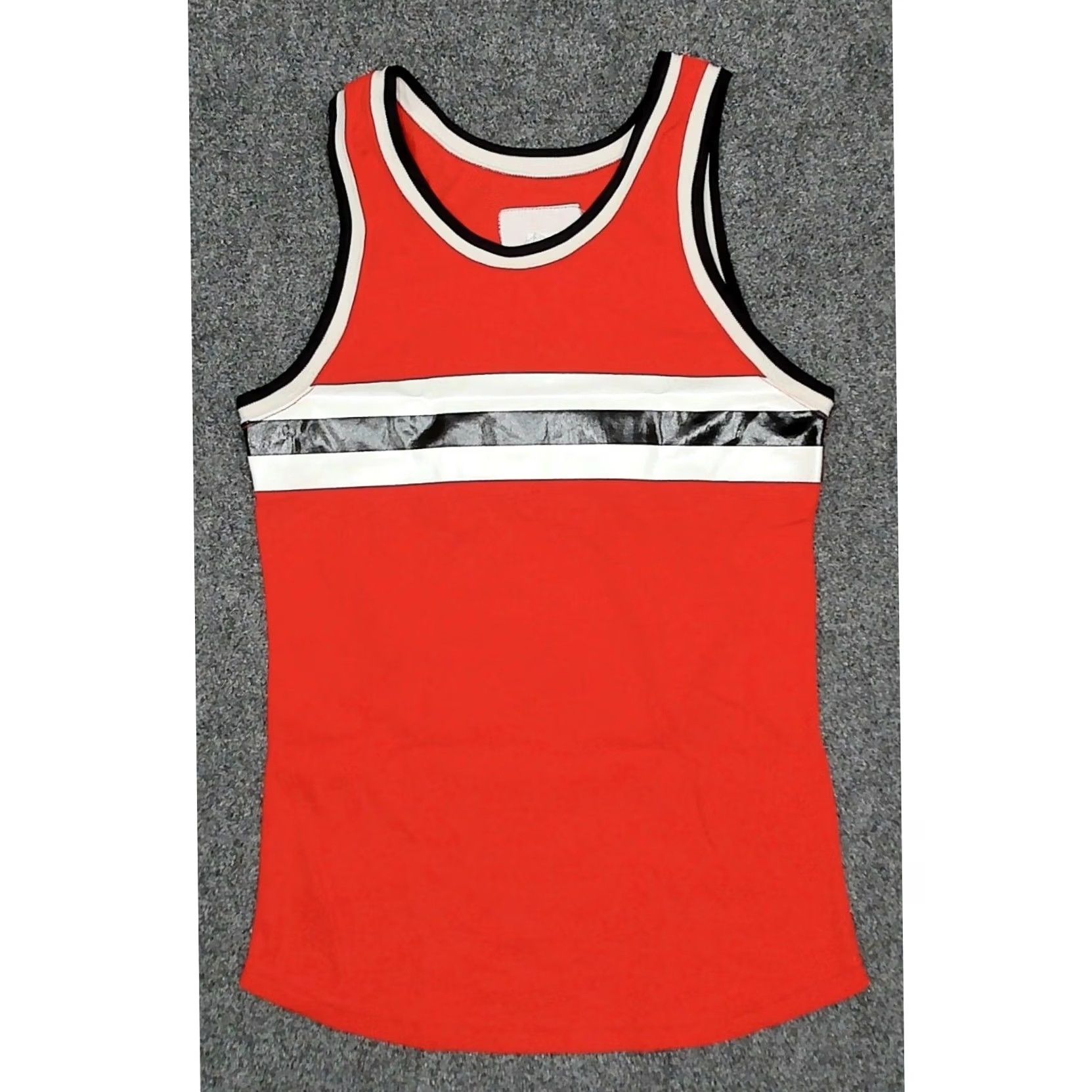Vintage VINTAGE Red Nylon Track Jersey Tank Top Mens XS J 609 Rubber Graphic 70s Sportswear Jersey Shirt Size US XS / EU 42 / 0 - 3 Thumbnail