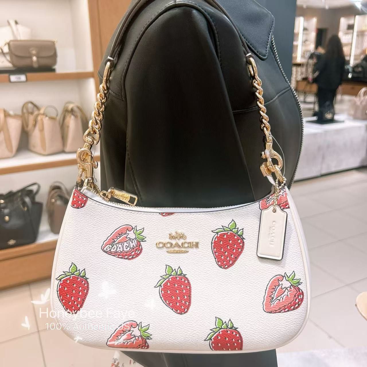 Coach NWT Coach Teri Shoulder Bag With Strawberry Print CAL62 Size ONE SIZE - 2 Thumbnail