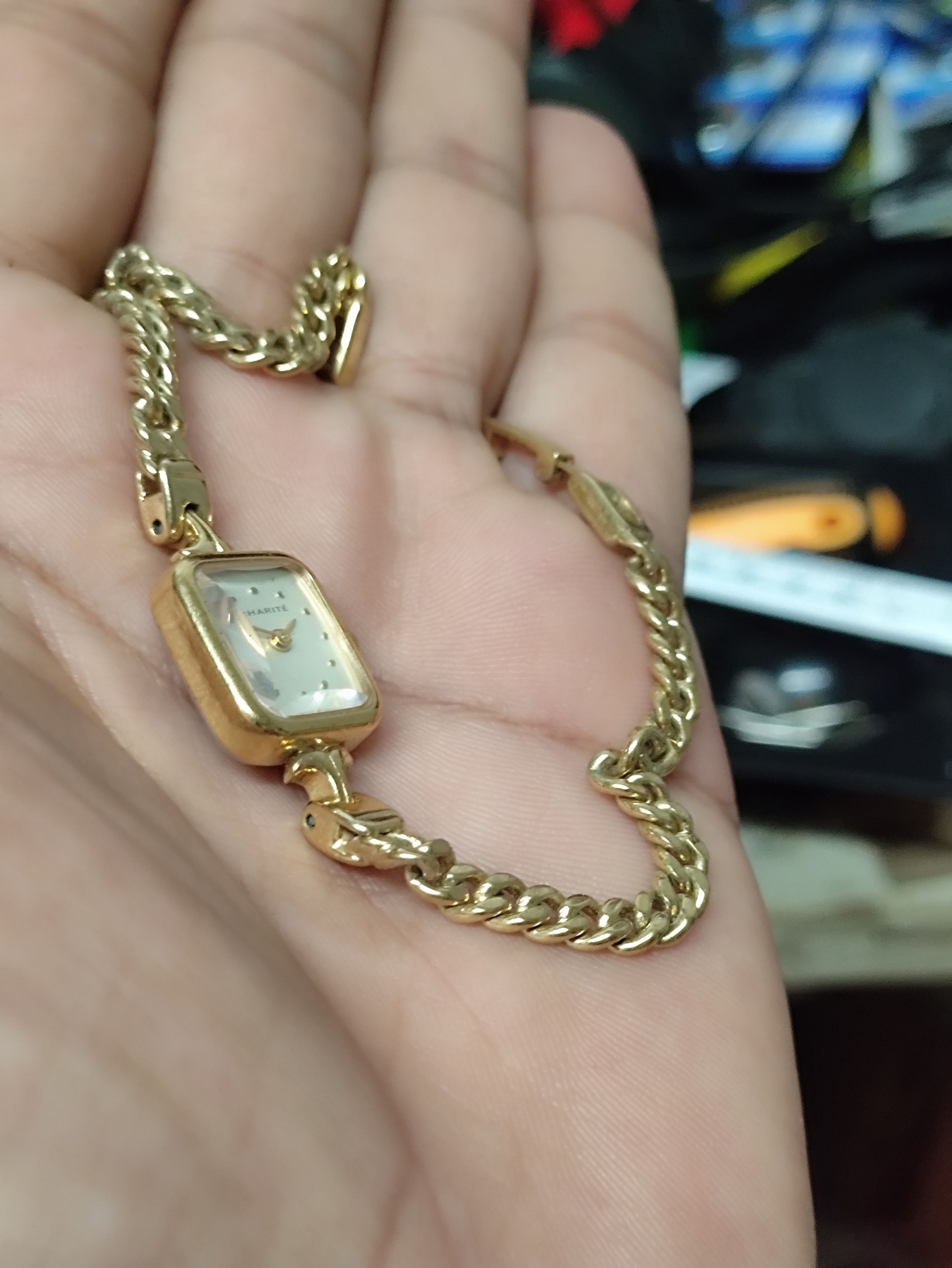 Japanese Brand Luxury Gold Color Bracelet Watch By CHARITE JAPAN Size ONE SIZE - 9 Thumbnail