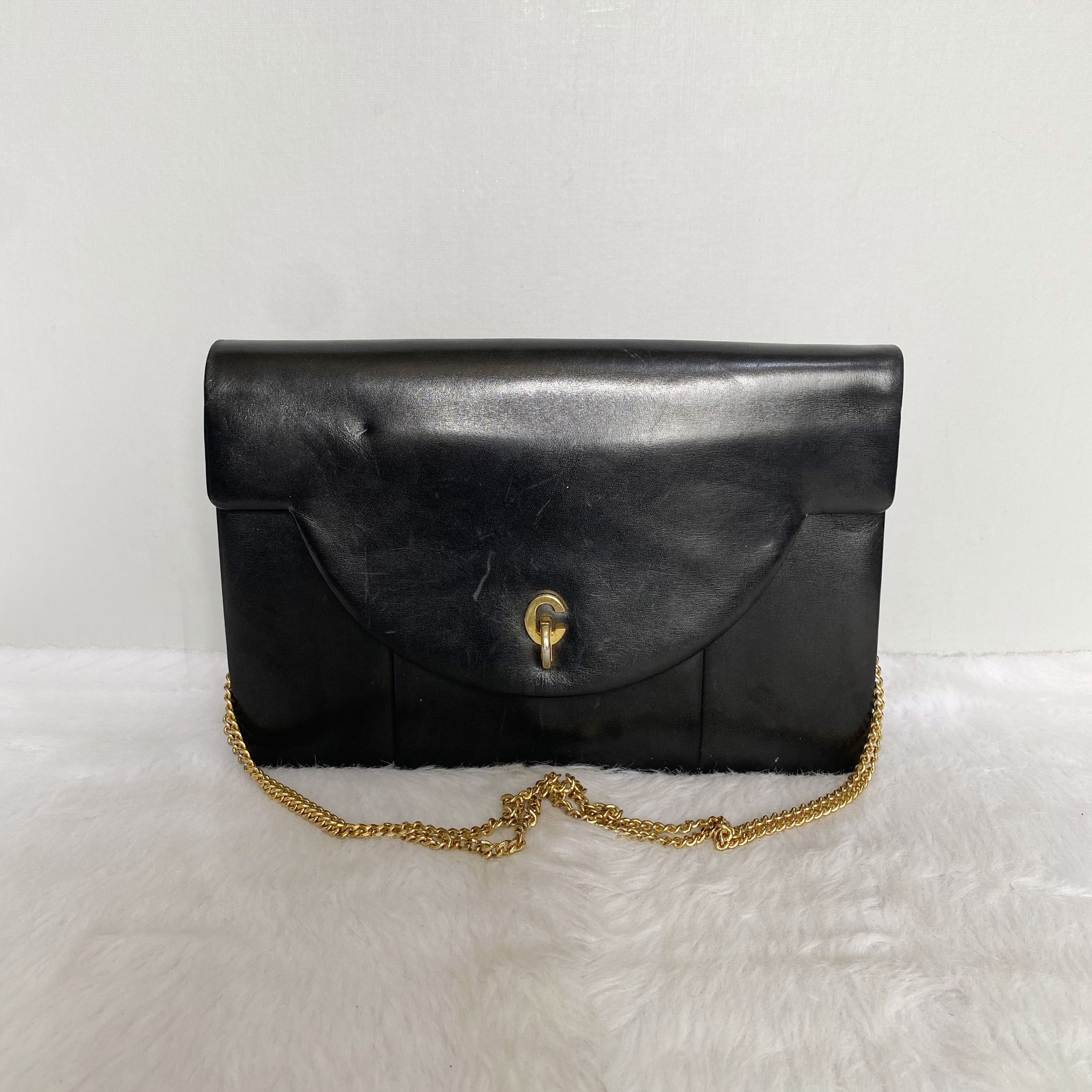 Dior × Vintage Vintage Black Chained Leather Shoulder Bag Size ONE SIZE - 1 Thumbnail