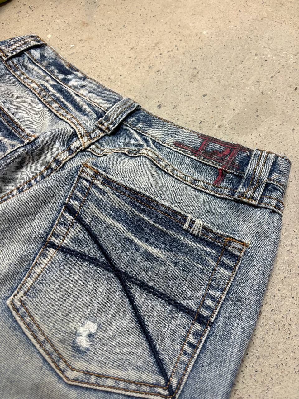 Japanese Brand × Vintage Vintage Y2K IDPDP Avant Garde Denim Shorts Size US 33 - 6 Thumbnail