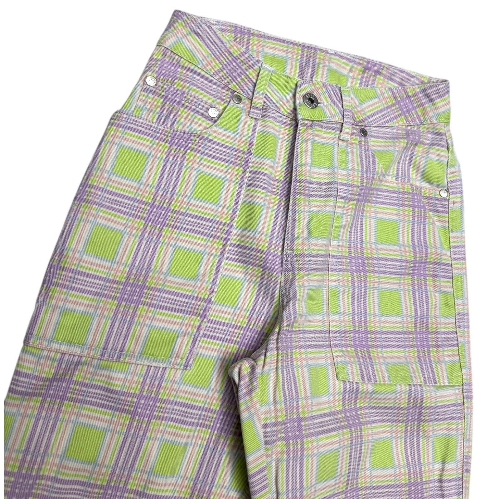 Other RUGGED JEANS Plaid Pastel Streetwear Denim Pants Jeans 24 Size 24" / US 00 / IT 34 - 5 Thumbnail