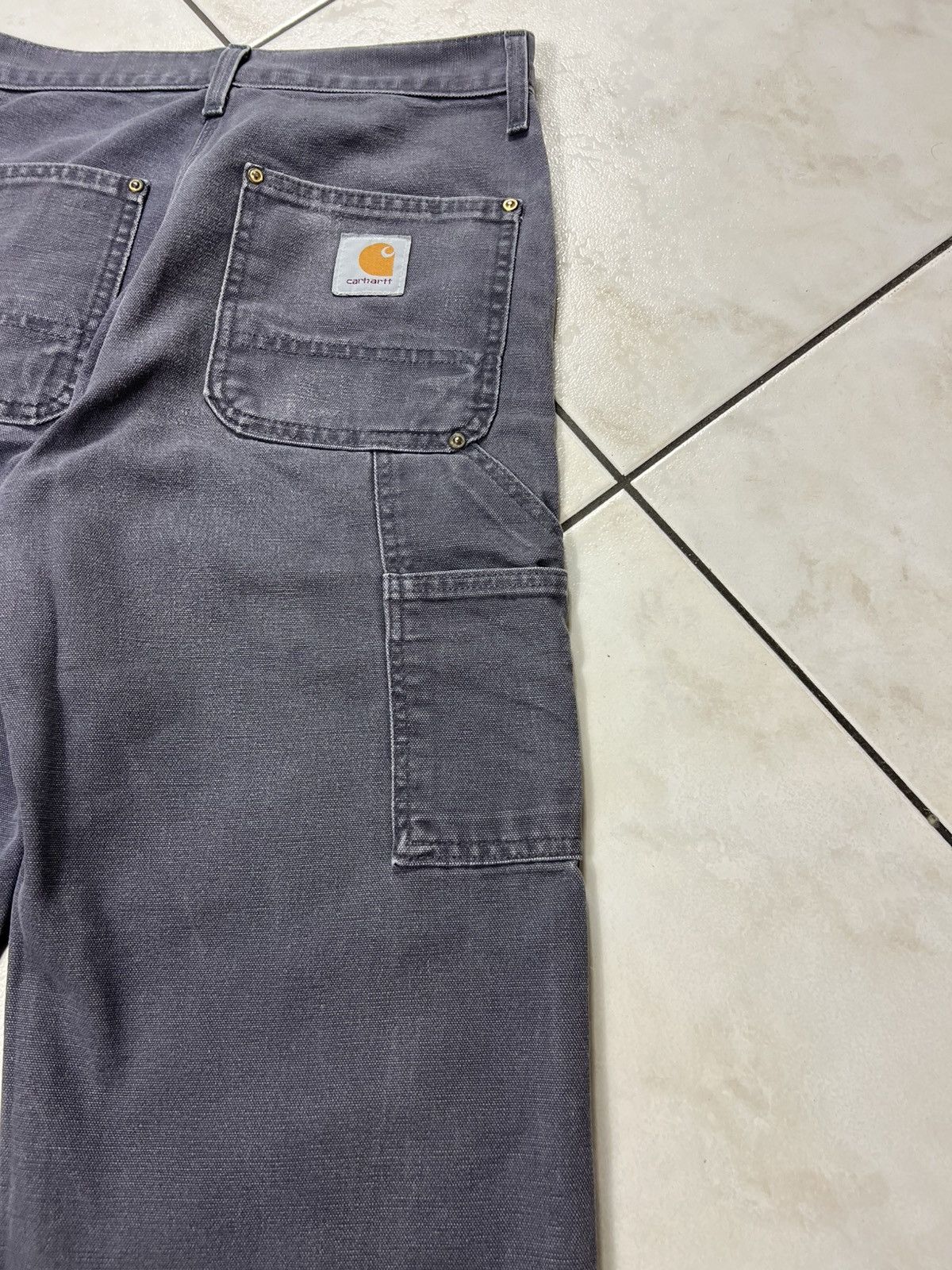 Carhartt Vintage 90s Carhatt double knee washed y2k sun faded pants Size US 29 - 19 Thumbnail