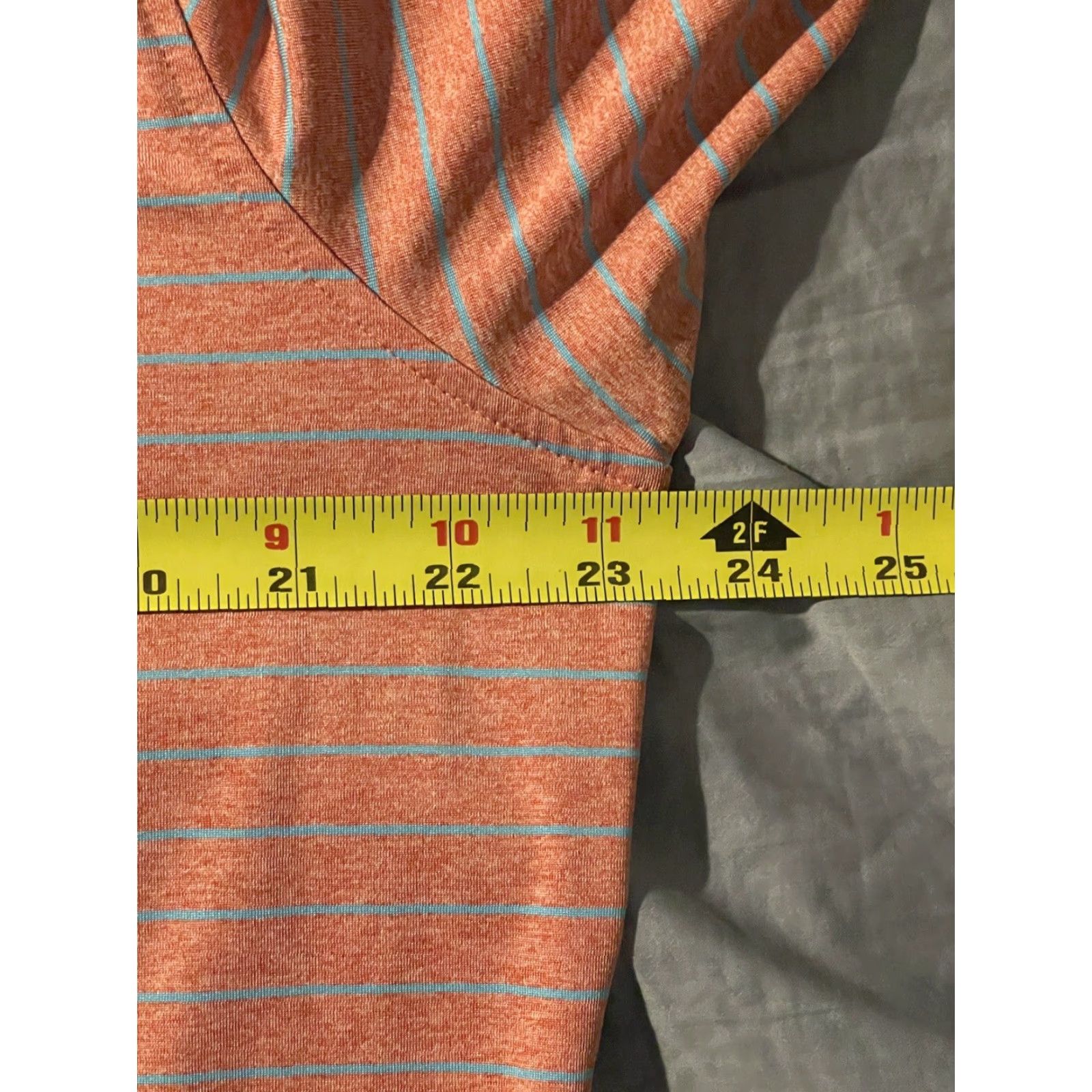 johnnie-O johnnie-O Polo Shirt Mens Adult Large Orangish Striped Golf Shirt Size US L / EU 52-54 / 3 - 4 Thumbnail