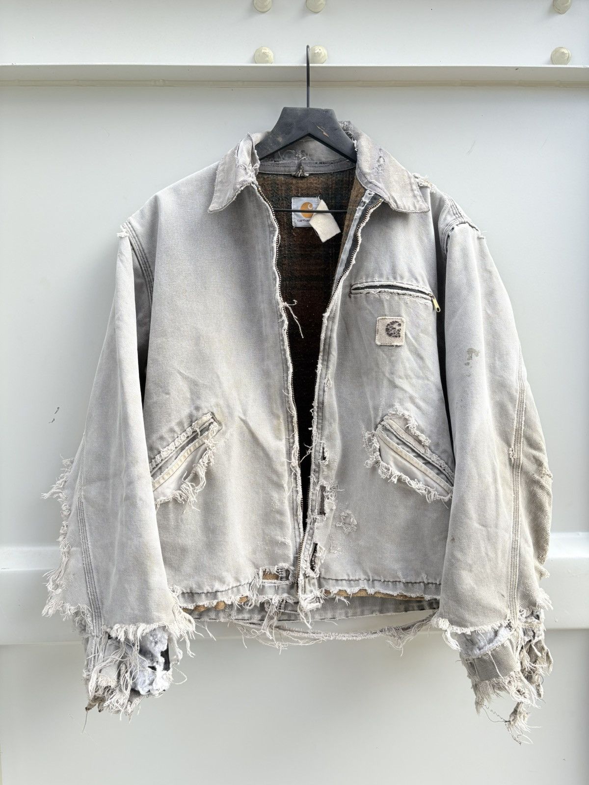 Carhartt Vintage Carhartt Detroit Faded Thrashed Jacket ERD GRUNGE Size US L / EU 52-54 / 3 - 1 Thumbnail
