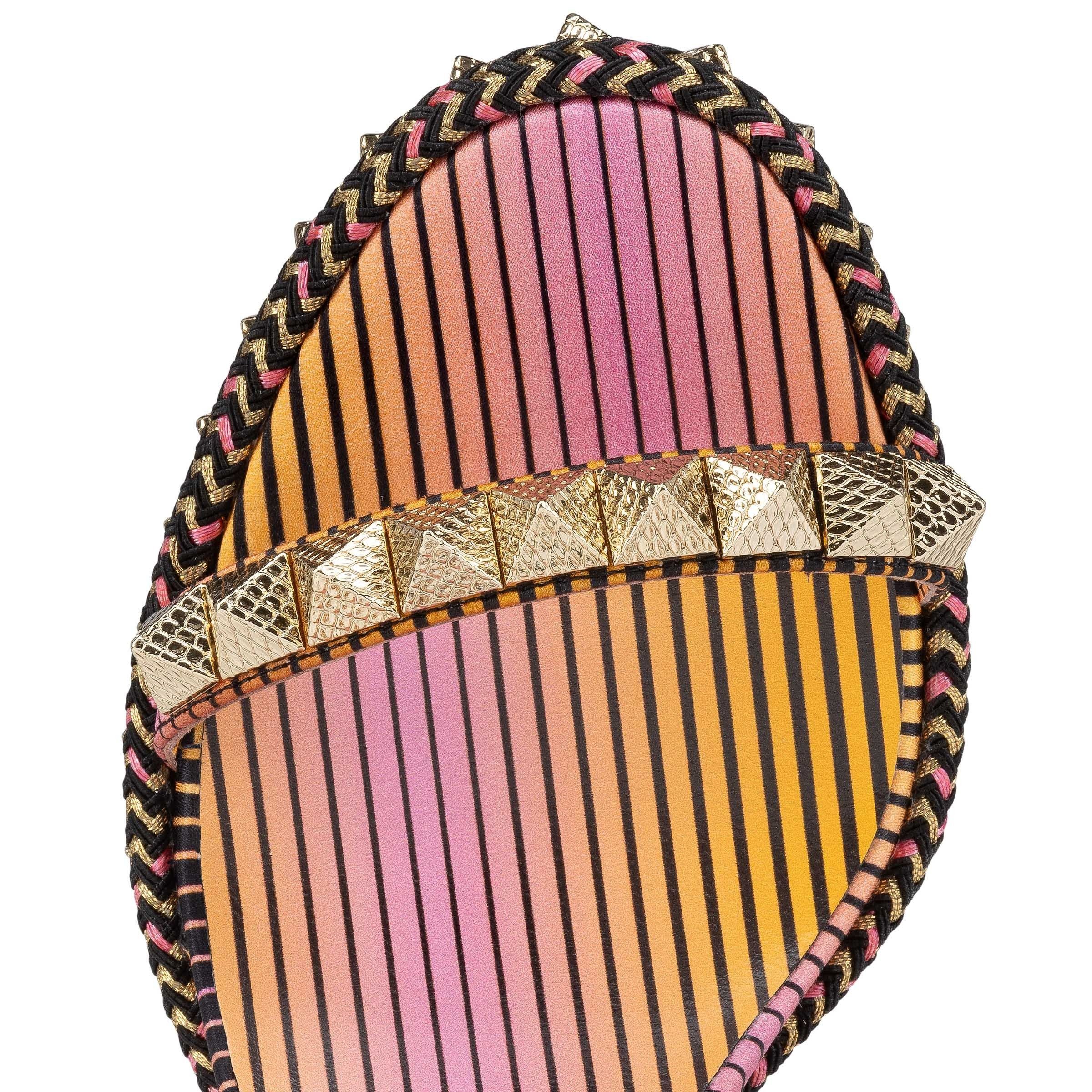 Christian Louboutin oc11z0425 Pyraclou 110 Crepe Satin in Multicolor Size US 9 / IT 39 - 5 Thumbnail