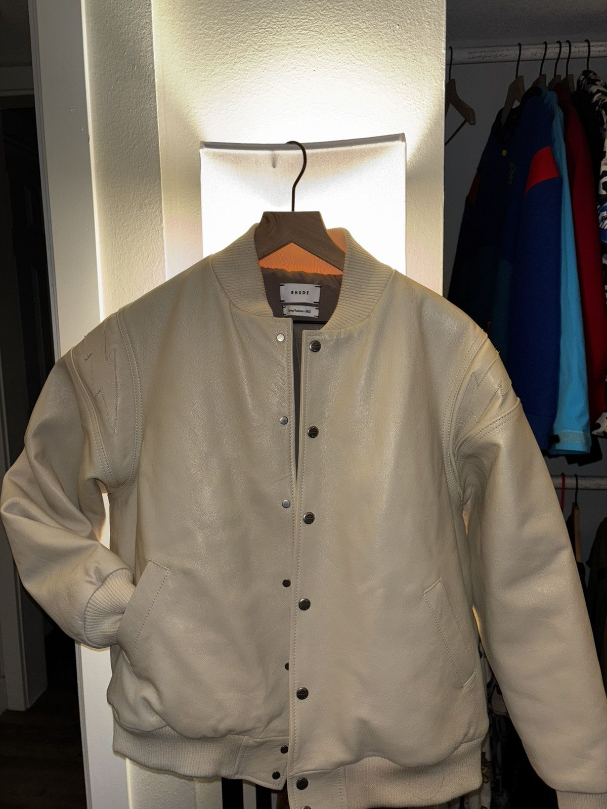Rhude Rhude Speedster Calfskin Leather Jacket Size US L / EU 52-54 / 3 - 2 Thumbnail