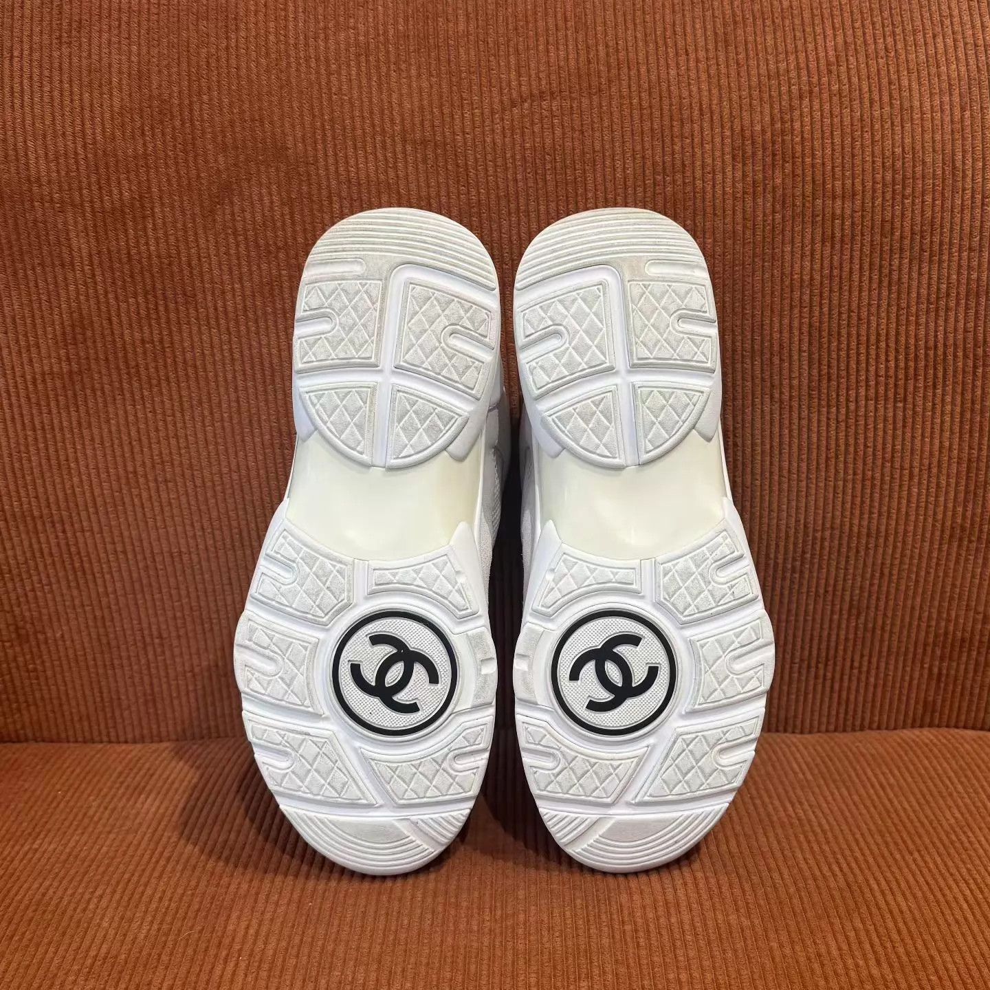 Chanel Chanel CC Logo Mesh Sneakers Nude Pink 37 Size US 6.5 / IT 36.5 - 6 Thumbnail