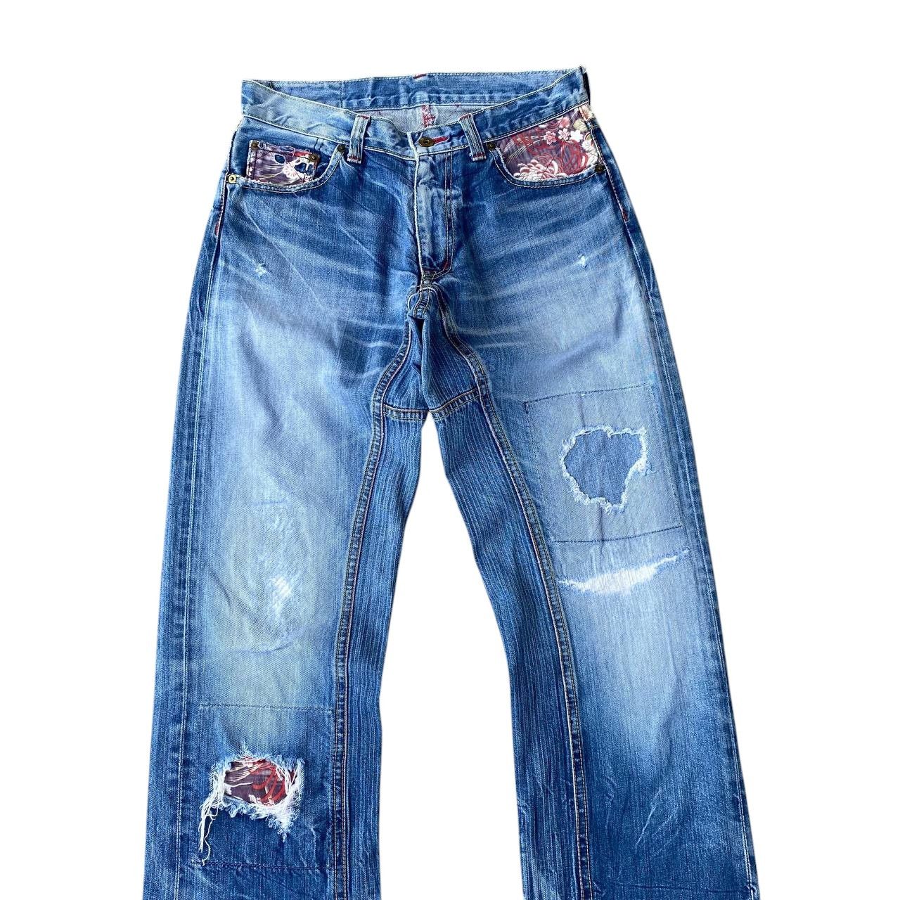 Eternal W29 EXTERNAL JAPAN DISTRESSED THUNDERSTORM MARK FADED BLUE Size US 30 / EU 46 - 4 Thumbnail