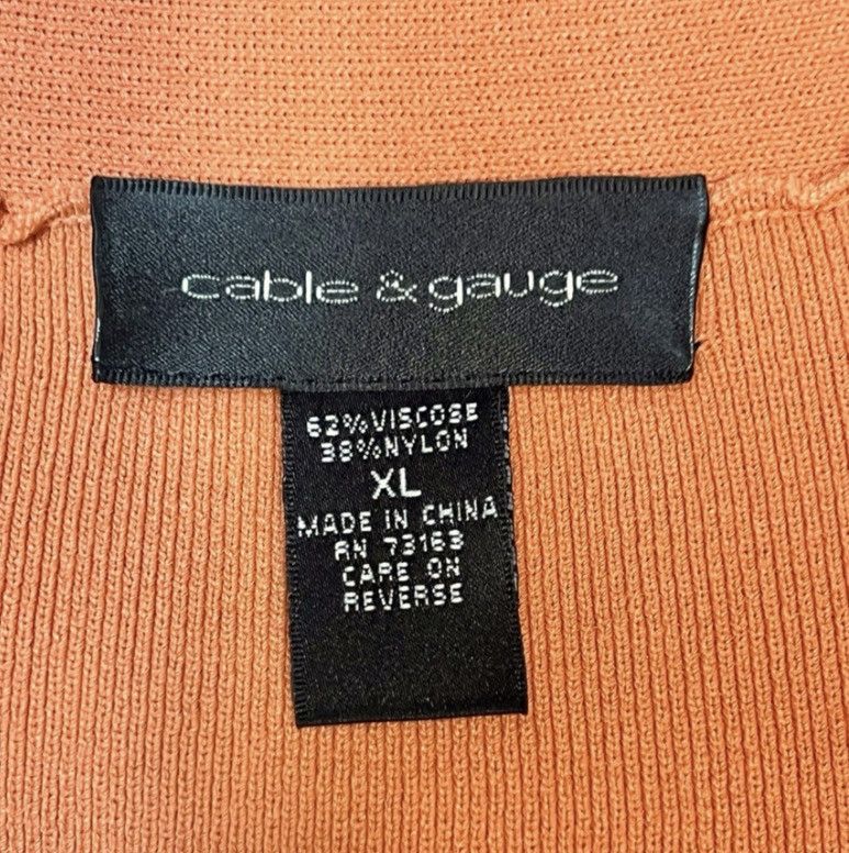 Other Cable & Gauge Coral Short Sleeve Sweater Size XL Lightweight Size XL / US 12-14 / IT 48-50 - 3 Thumbnail