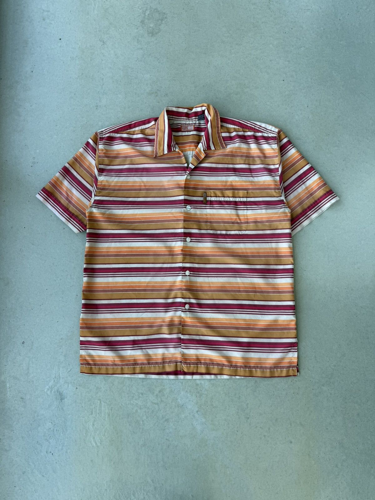 Enyce Vintage Y2K Enyce Striped Short Sleeve Button Up Size US XL / EU 56 / 4 - 1 Thumbnail