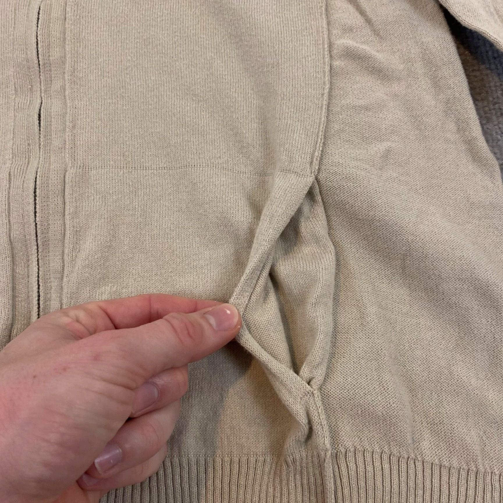 Eileen Fisher EILEEN FISHER Jacket Womens Large Light Brown Full Zip Hooded Sweater Organic Size L / US 10 / IT 46 - 3 Thumbnail