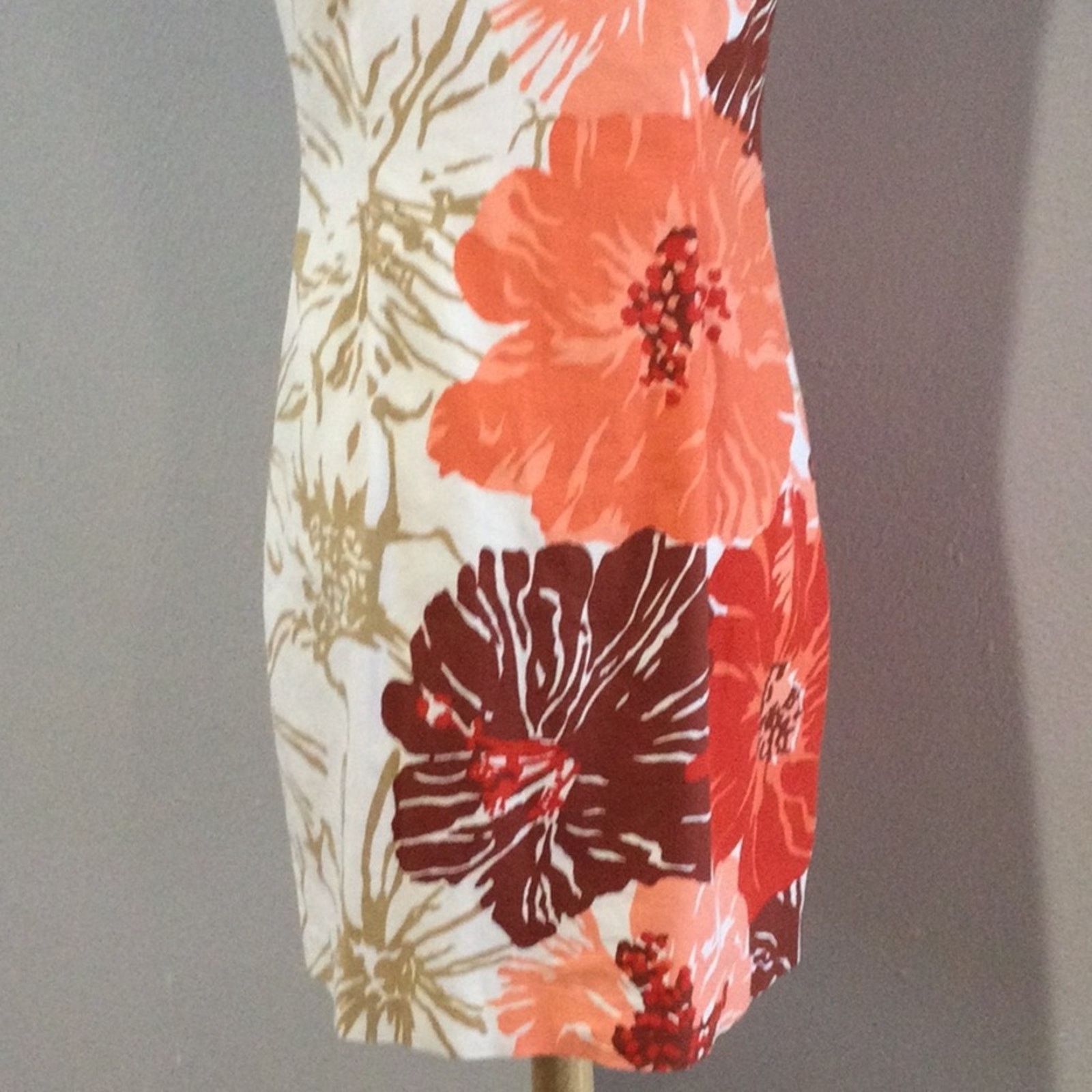 Other Talbots Lined White/Floral Midi Shift Dress Size 12 Size XL / US 12-14 / IT 48-50 - 9 Thumbnail