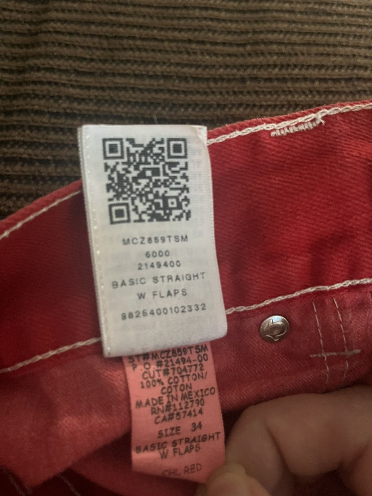 True Religion TRUE RELIGION RED JEANS SIZE 34 Size US 34 / EU 50 - 6 Thumbnail