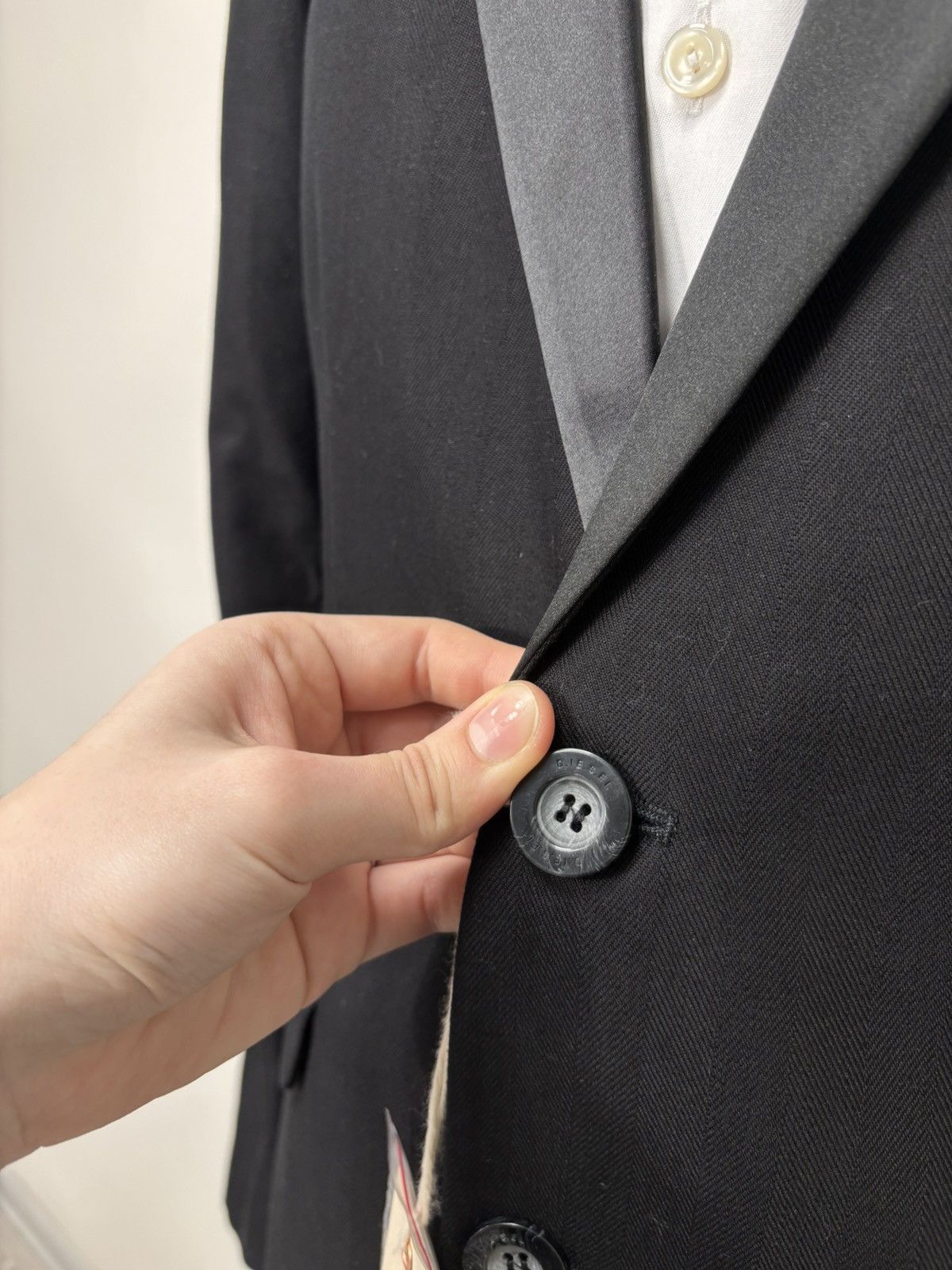 Diesel Diesel Carin-D NWT Men’s Cotton Black Dinner Jacket Tuxedo Size 40R - 9 Thumbnail