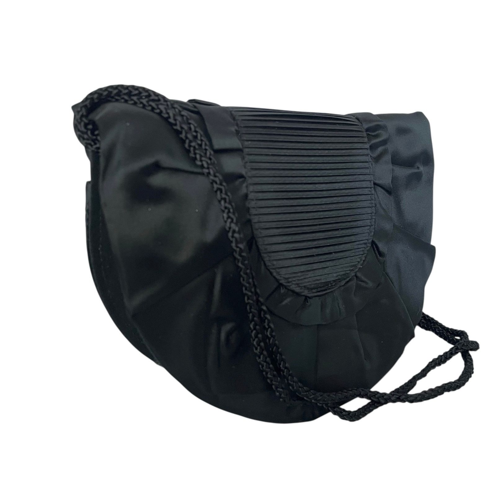 Vintage Timmy Woods Beverly Hills Collection Black Satin Evening Bag Size ONE SIZE - 7 Thumbnail