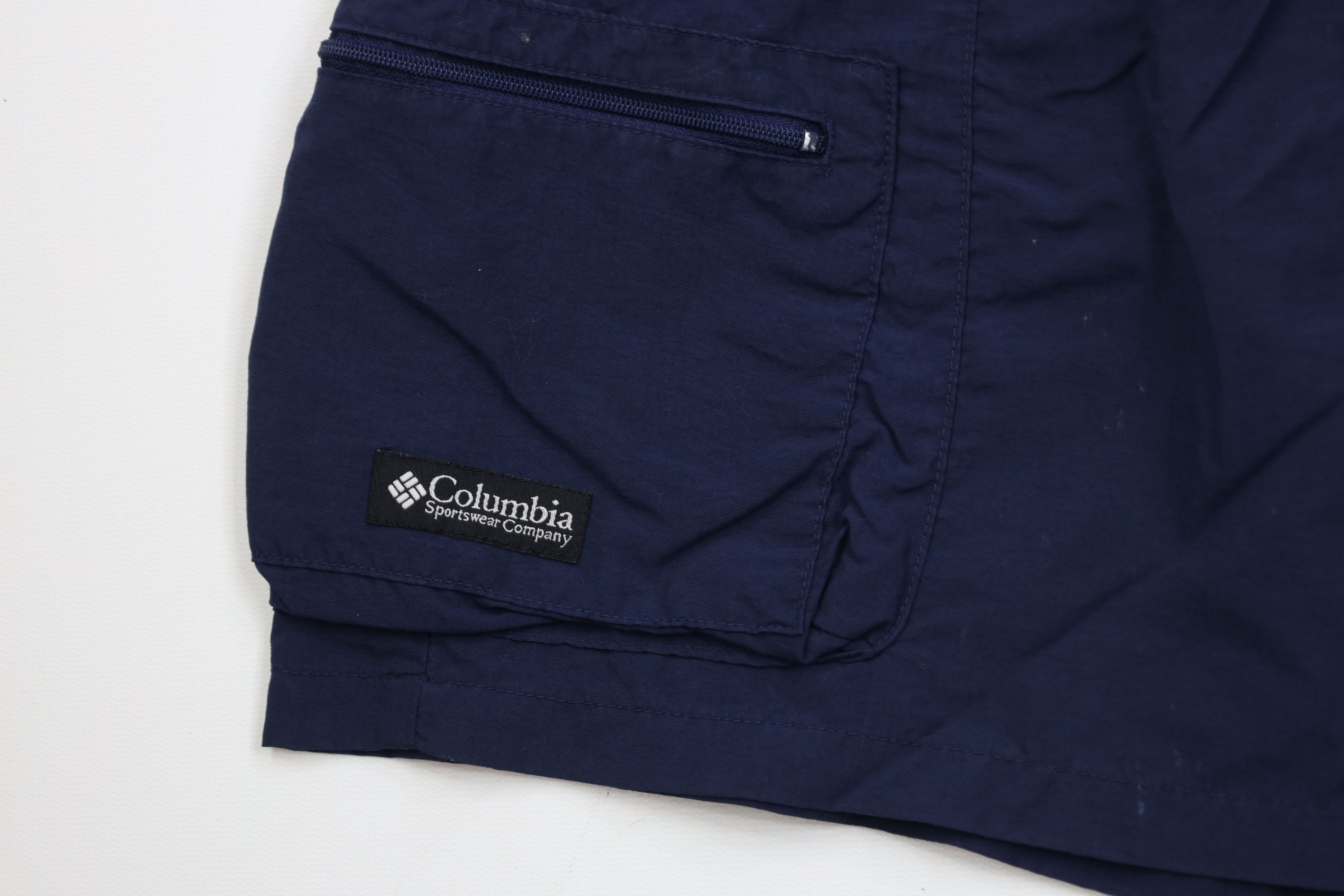 Columbia × Vintage Vintage 90s Columbia Lined Belted Above Knee Shorts Blue Size US 34 / EU 50 - 5 Thumbnail