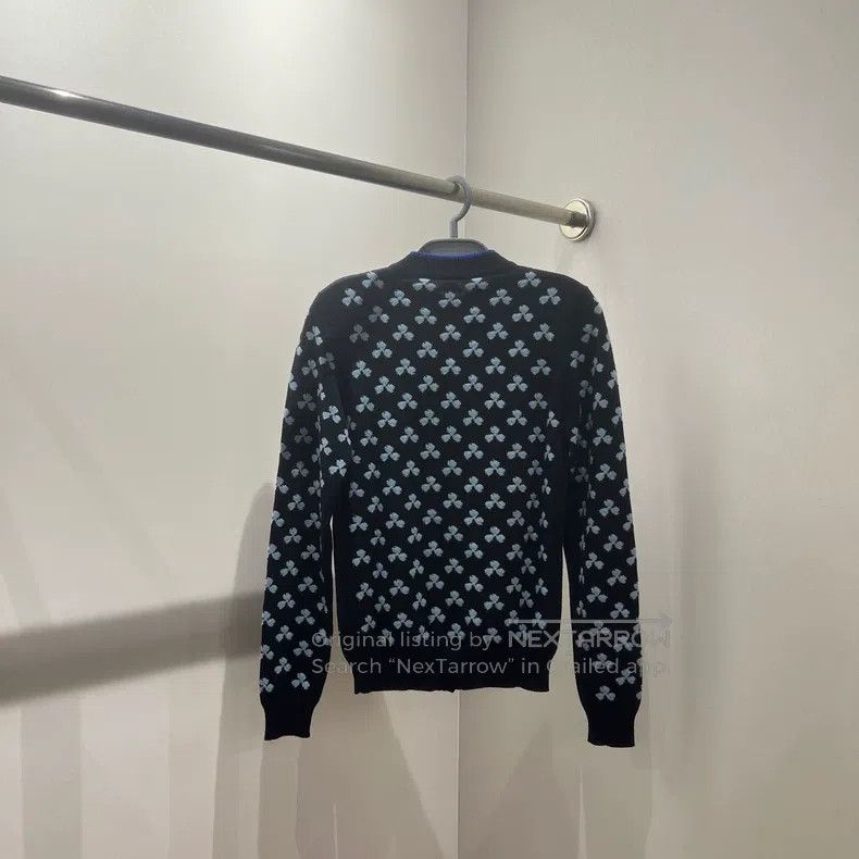 Hermes Hermes All-over Print Trefoil Cashmere Cardigan Size XXS / US 00 / IT 34 - 2 Thumbnail