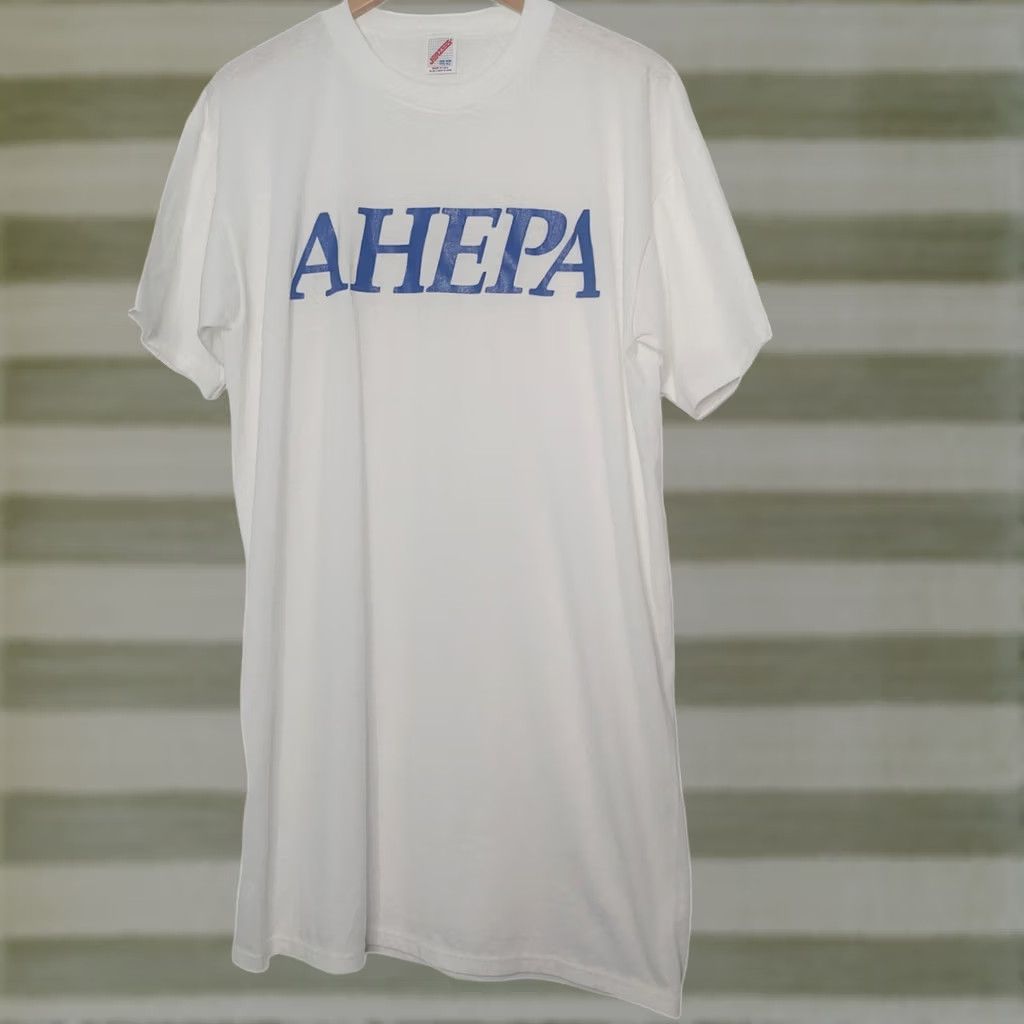 Jerzees Vintage AHEPA Jerzees USA One Size Nightshirt Hellenic Greek Civil Rights Pullover Size ONE SIZE - 1 Thumbnail