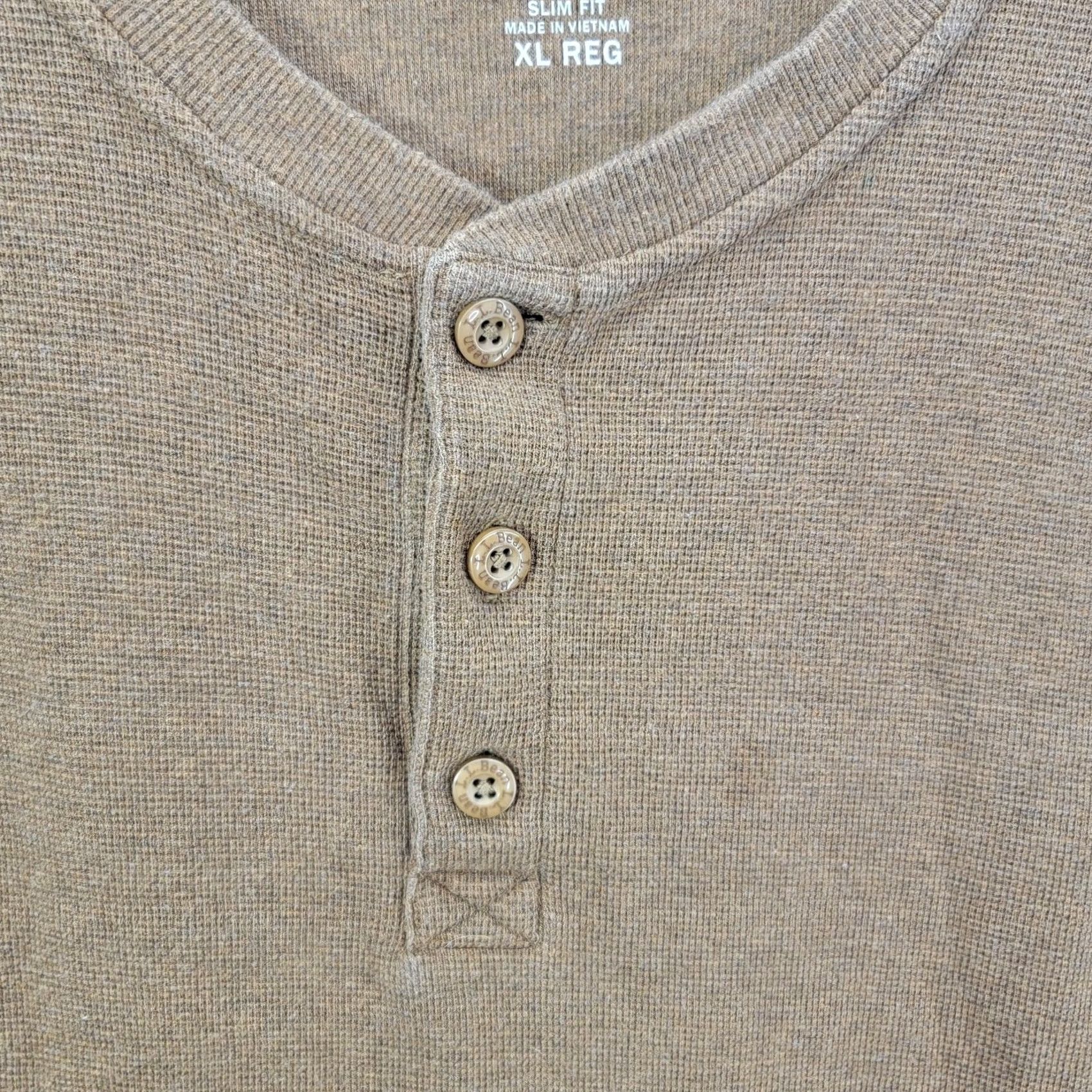 Vintage L.L. Bean Long Sleeve Thermal Shirt Mens XL Brown Buttons waffle Size US XL / EU 56 / 4 - 3 Thumbnail