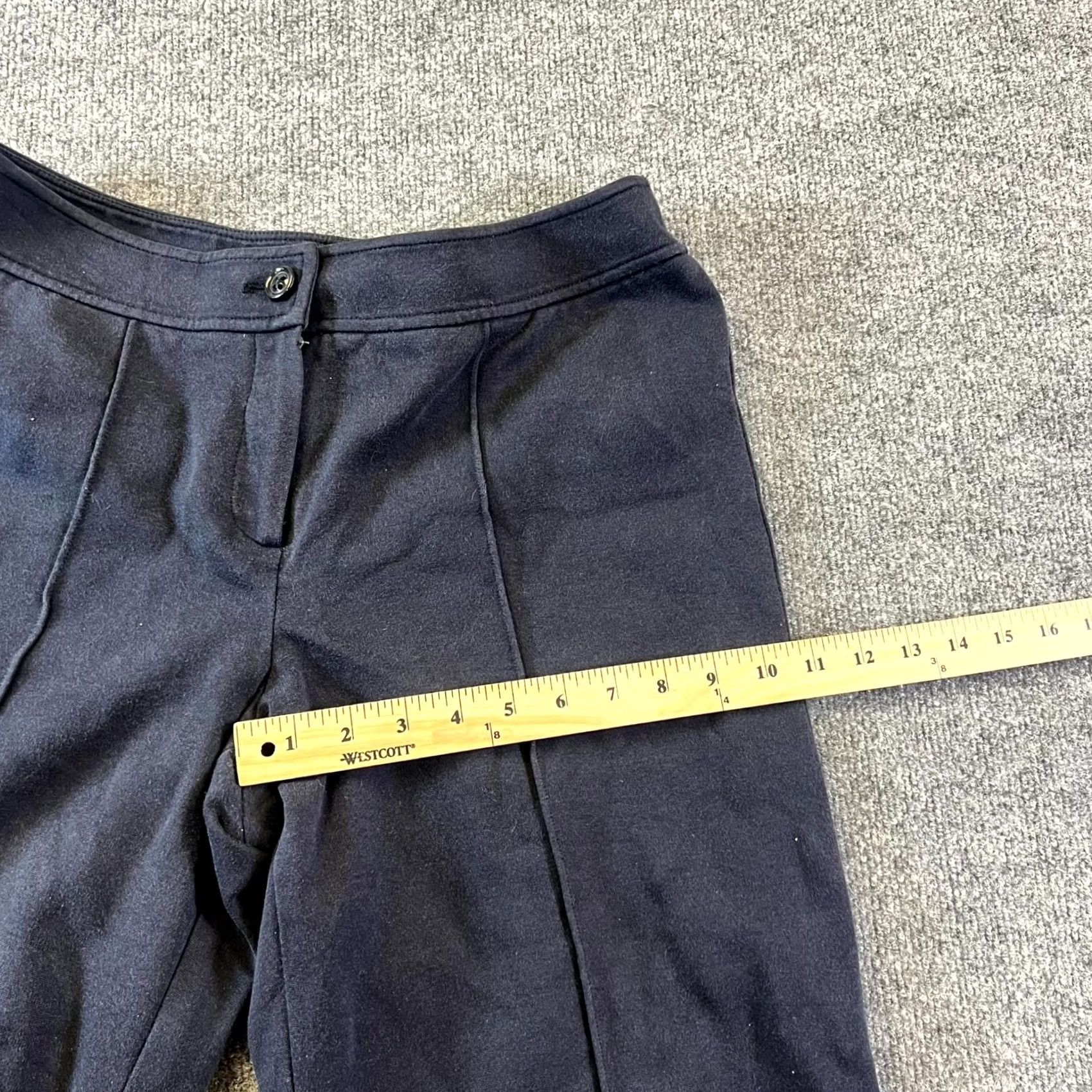 Talbots Talbots Pants Womens 10 Navy Cotton Stretch Wide-Leg Cropped Office Wear Size 32" / US 10 / IT 46 - 5 Thumbnail