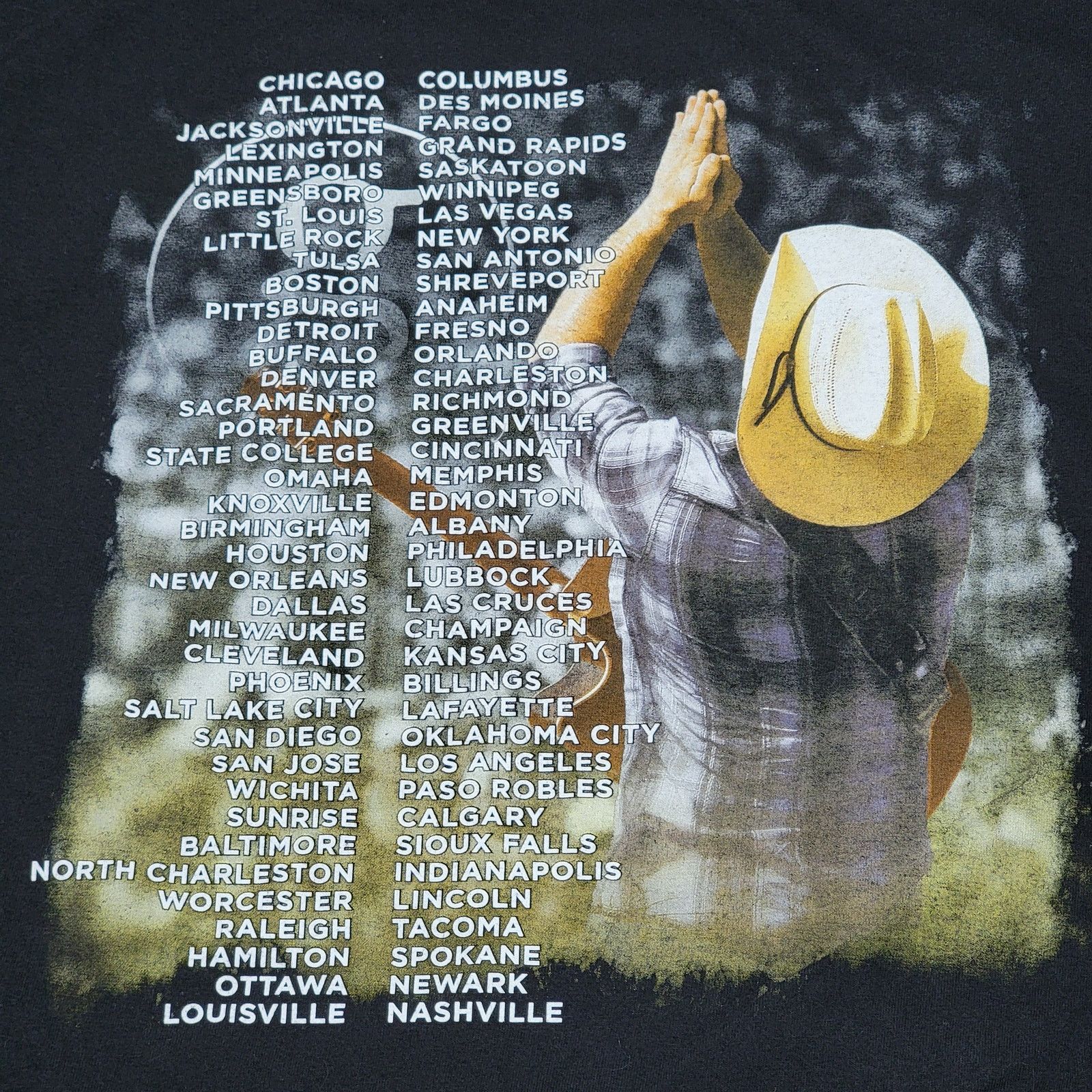 Hanes Garth Brooks Unisex Tee (Hanes) "World Tour 2014" - Large Size L / US 10 / IT 46 - 4 Thumbnail