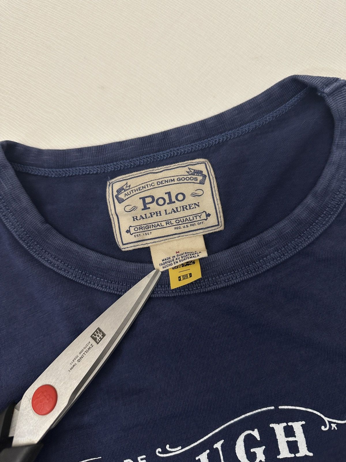 Polo Ralph Lauren Polo Ralph Lauren Men's Navy 1967 "Tough and Sturdy" Tee M Size US M / EU 48-50 / 2 - 3 Thumbnail