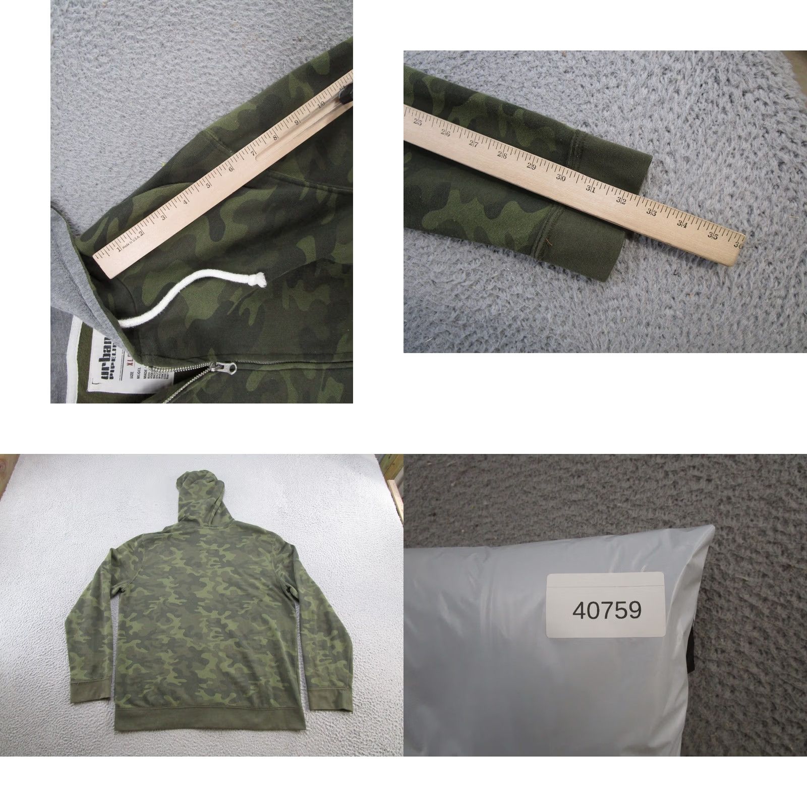Vintage VTG Urban Pipeline Hoodie Mens XL Green Army Sports All Seasons Hooded Pullover Sweatshirt Size US XL / EU 56 / 4 - 8 Thumbnail