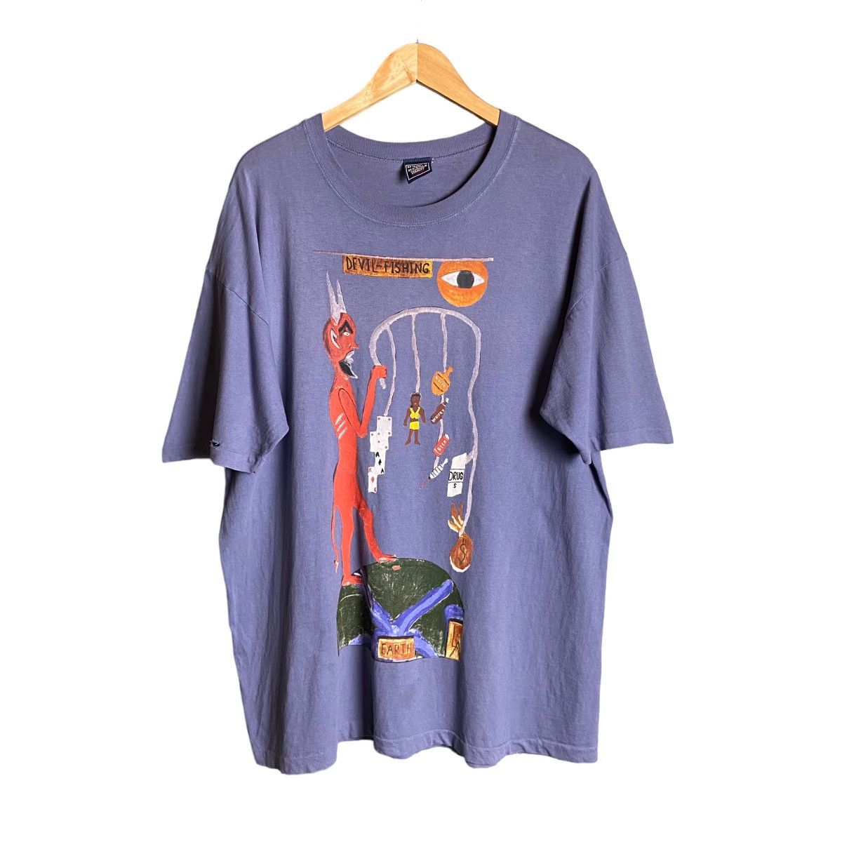 Vintage Vintage 90s Devil Fishing House Of Blues New Orleans T-Shirt Size US XL / EU 56 / 4 - 1 Thumbnail