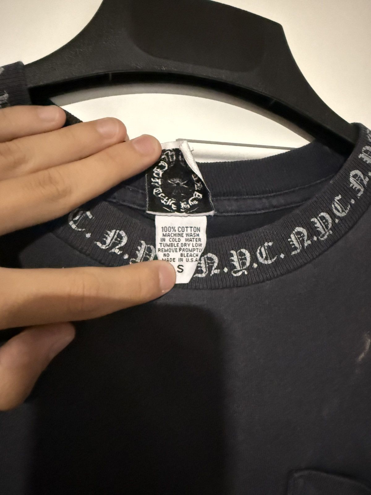 Chrome Hearts Chrome Hearts Vintage NYC Neck Logo T-shirt Size US S / EU 44-46 / 1 - 5 Thumbnail