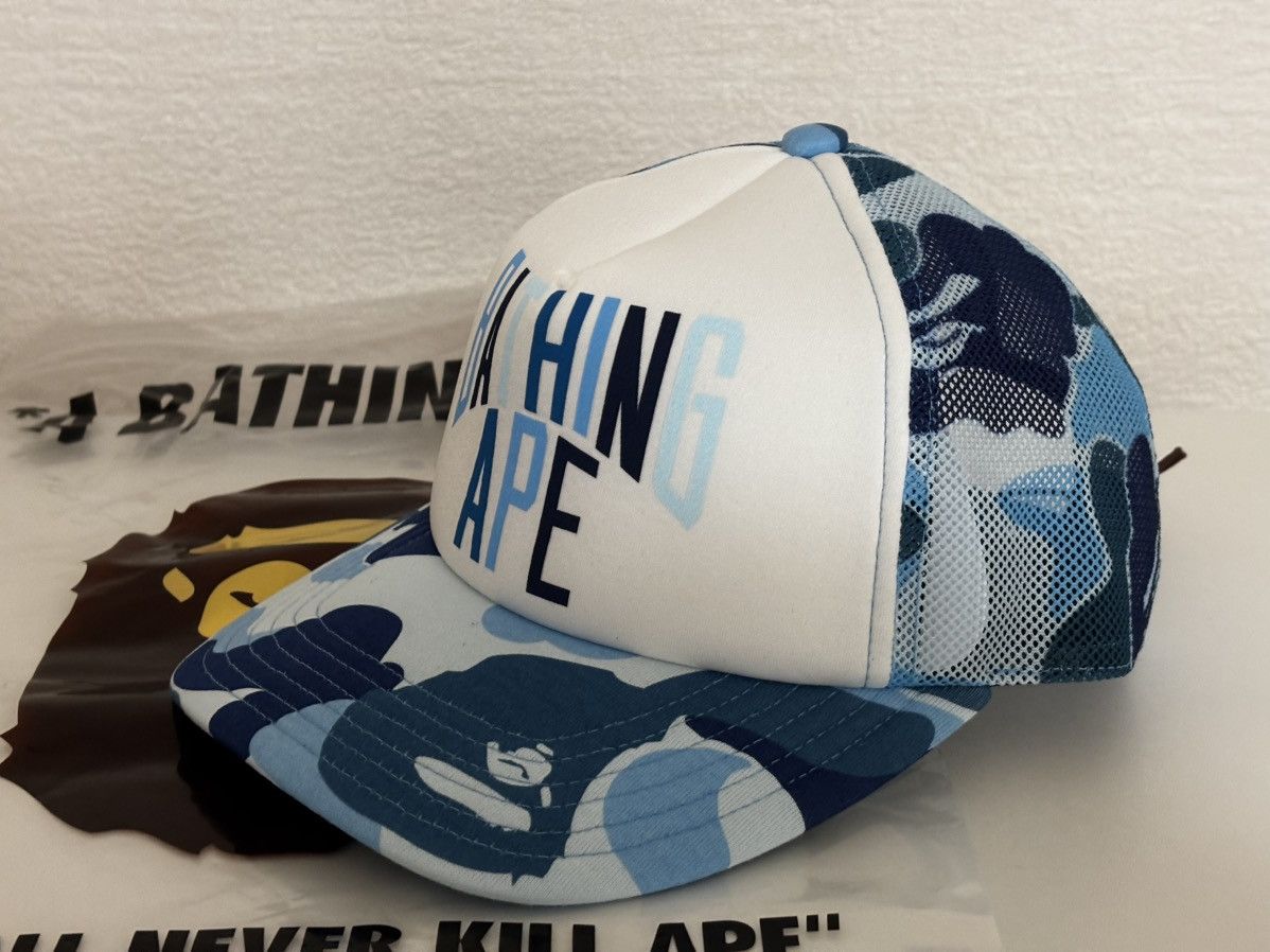 Authentic ape bape abc camo NYC logo trucker hat new