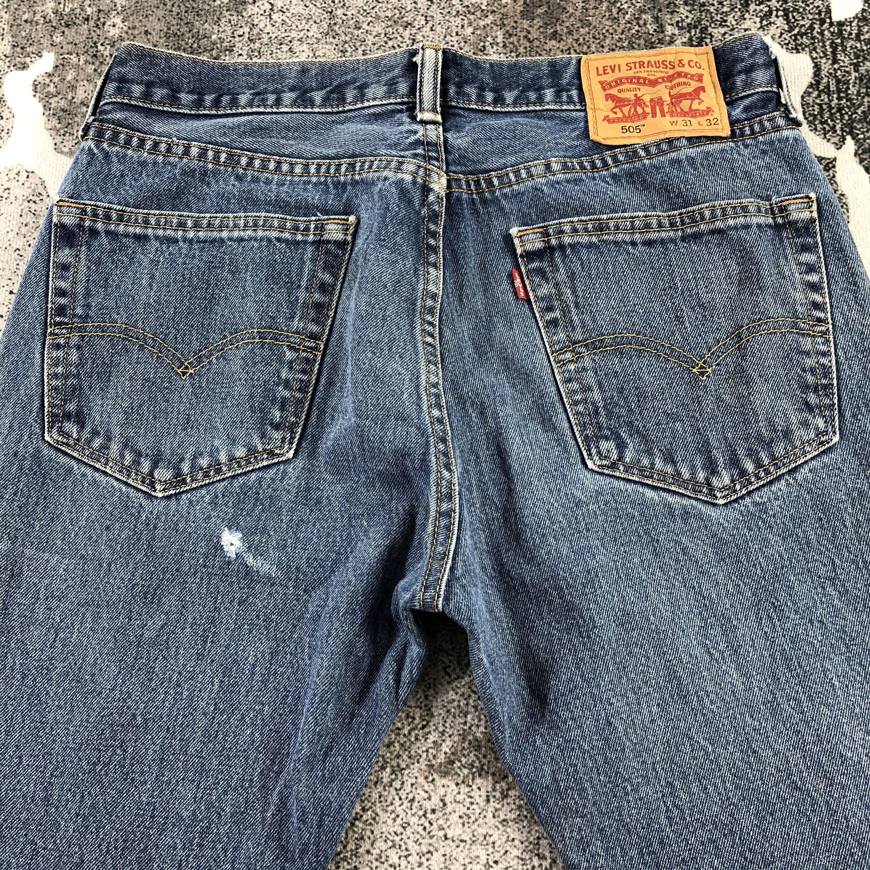 Levi's Vintage Levi's 505 Jeans Faded Blue Denim KJ1419 Size US 31 - 4 Thumbnail