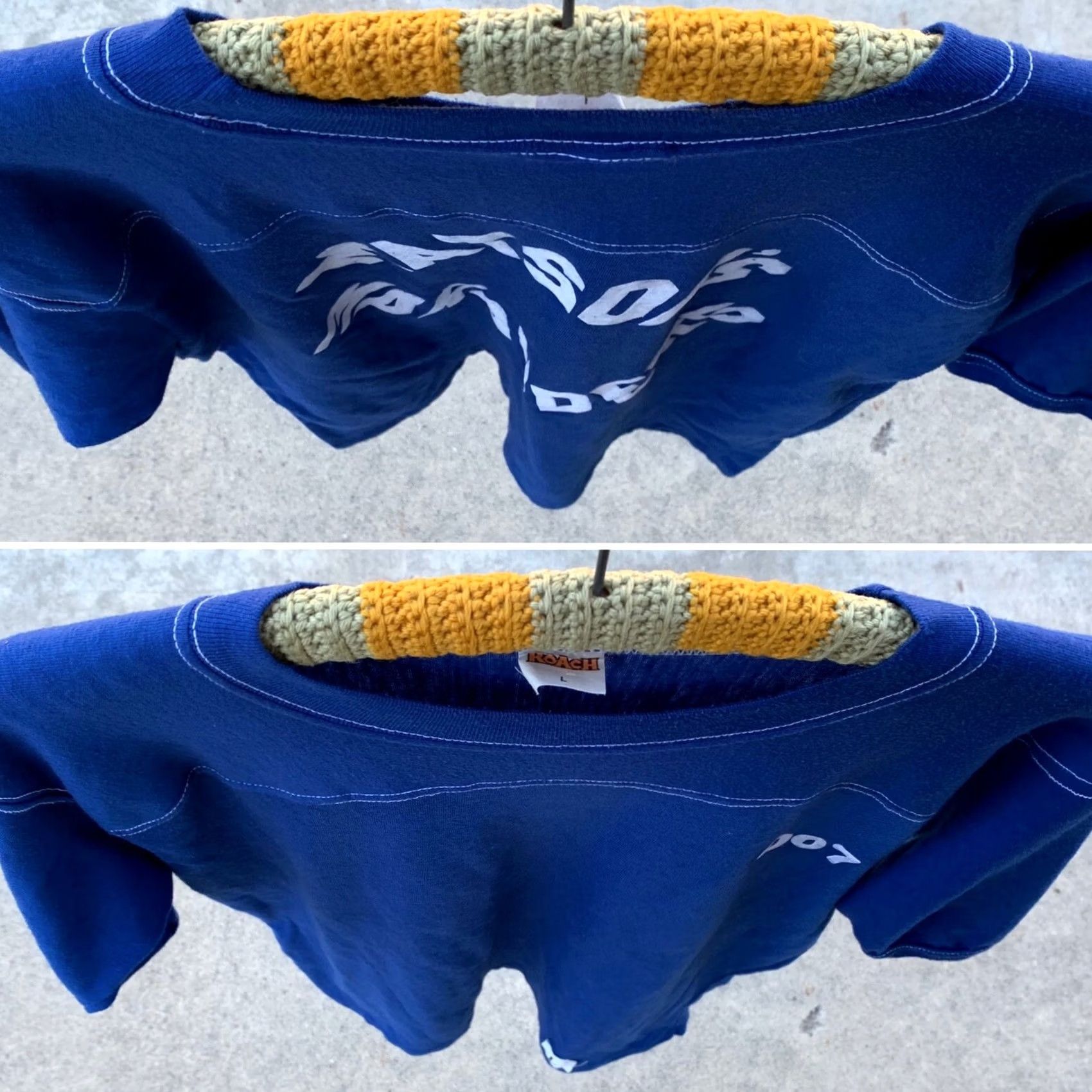 Vintage VINTAGE Roach Jersey Style T Shirt Men L Blue 70s 80s Matson’s Marauder’s Iron On O07 Roach Sportswear/Beach Shirt Mens Size US L / EU 52-54 / 3 - 6 Thumbnail