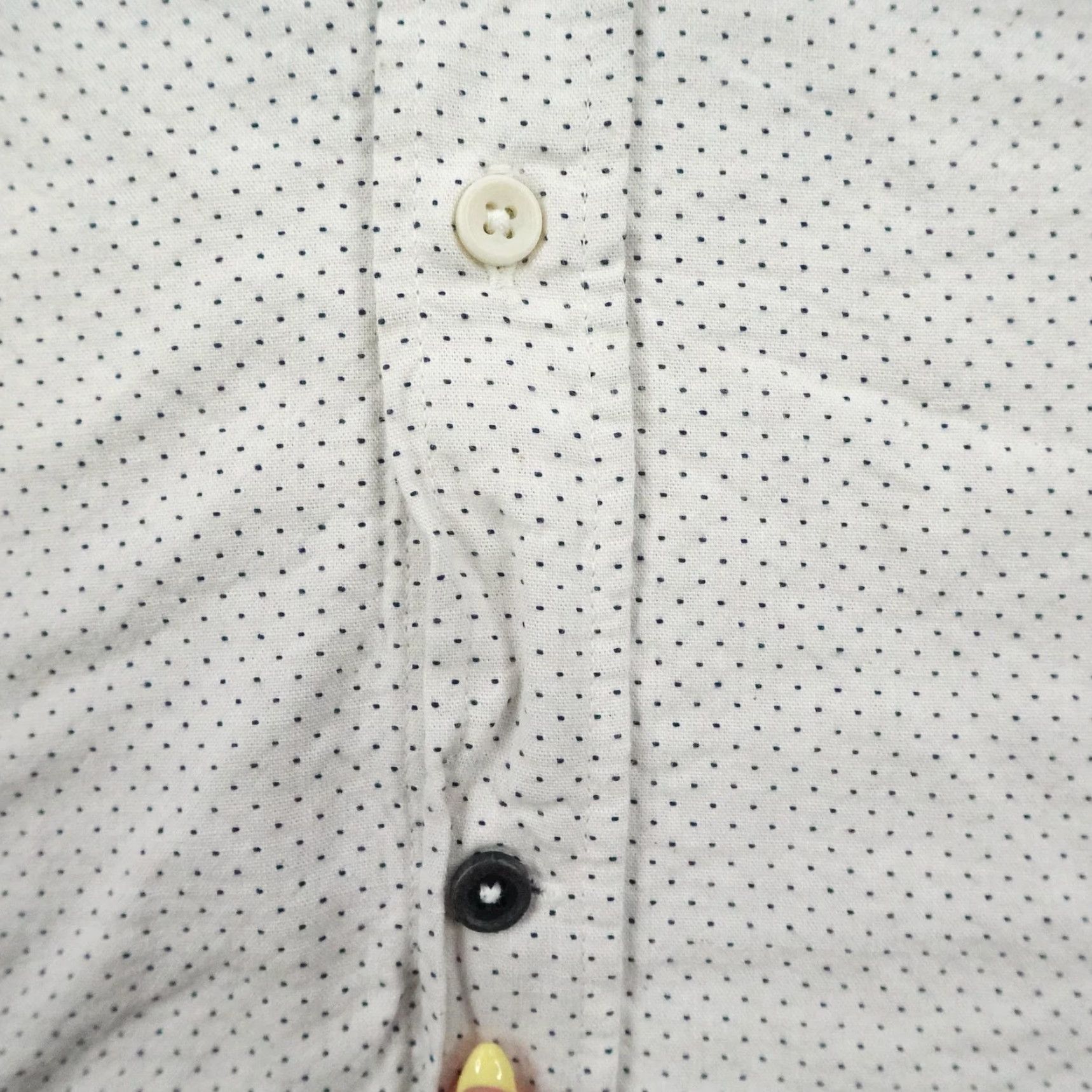 Taylor Stitch Taylor Stitch Shirt Mens Size 46 White Polka Dot But Up Textured Long Sleeve Size US XXL / EU 58 / 5 - 3 Thumbnail
