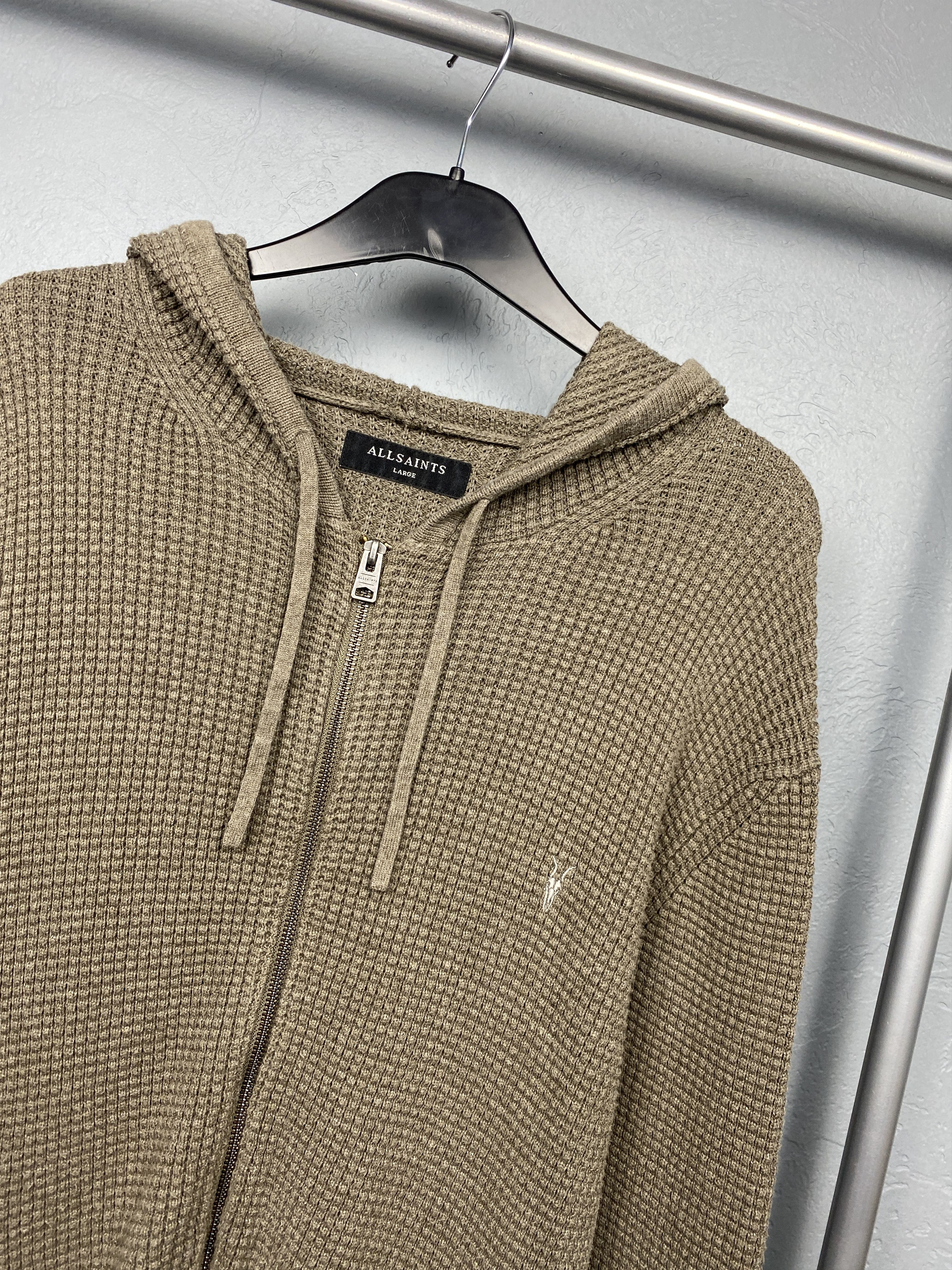 Allsaints × Vintage Allsaints Vintage Mens Knit Zip Hoodie Size US L / EU 52-54 / 3 - 2 Thumbnail