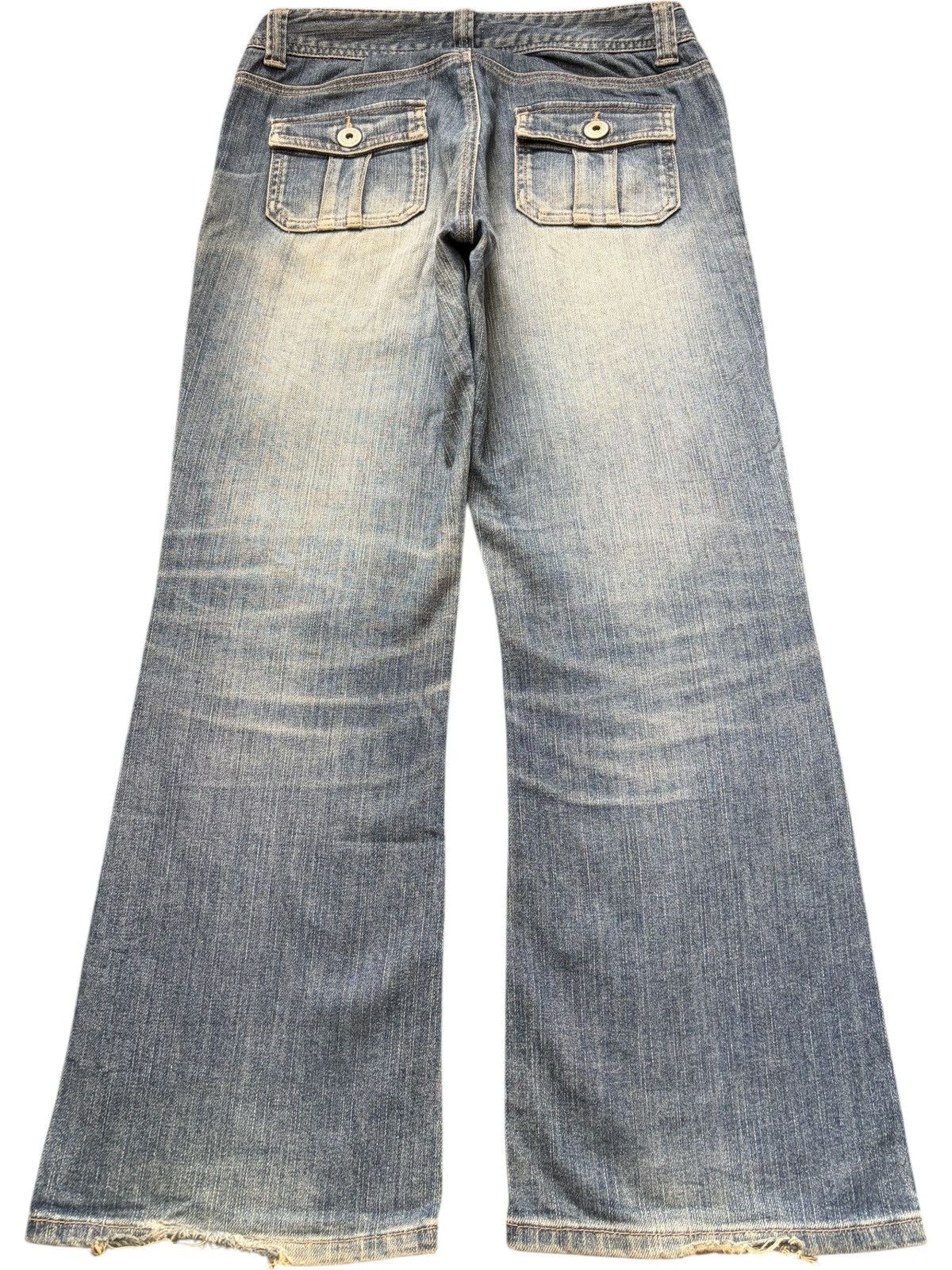 Diesel Vintage Japanese Brand Distress Bush Pant Flare Jeans Size 29" - 2 Thumbnail