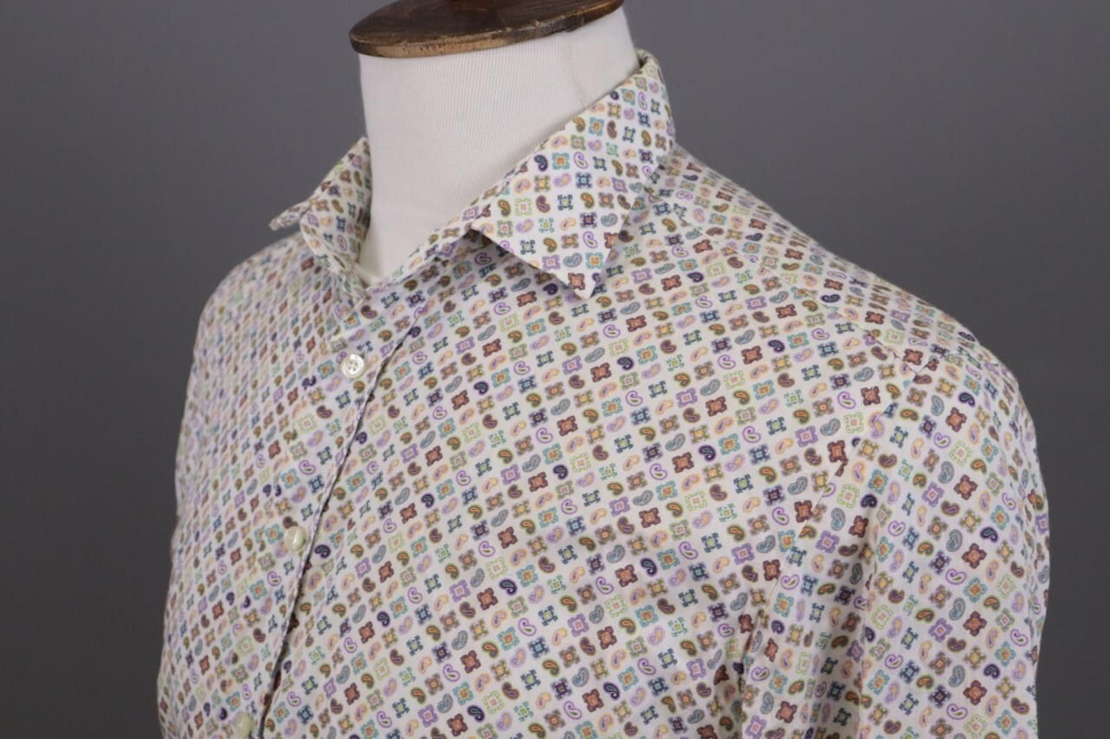 Etro Etro Milano White Paisley Button Down Shirt Size 41 Size US M / EU 48-50 / 2 - 11 Thumbnail
