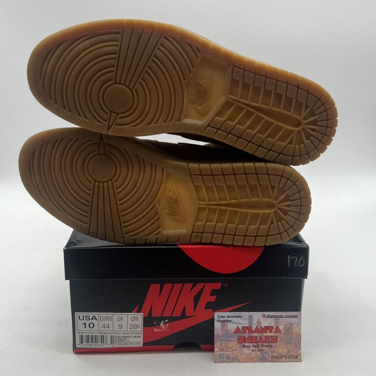 Nike Air Jordan 1 high wheat Size US 10 / EU 43 - 8 Thumbnail