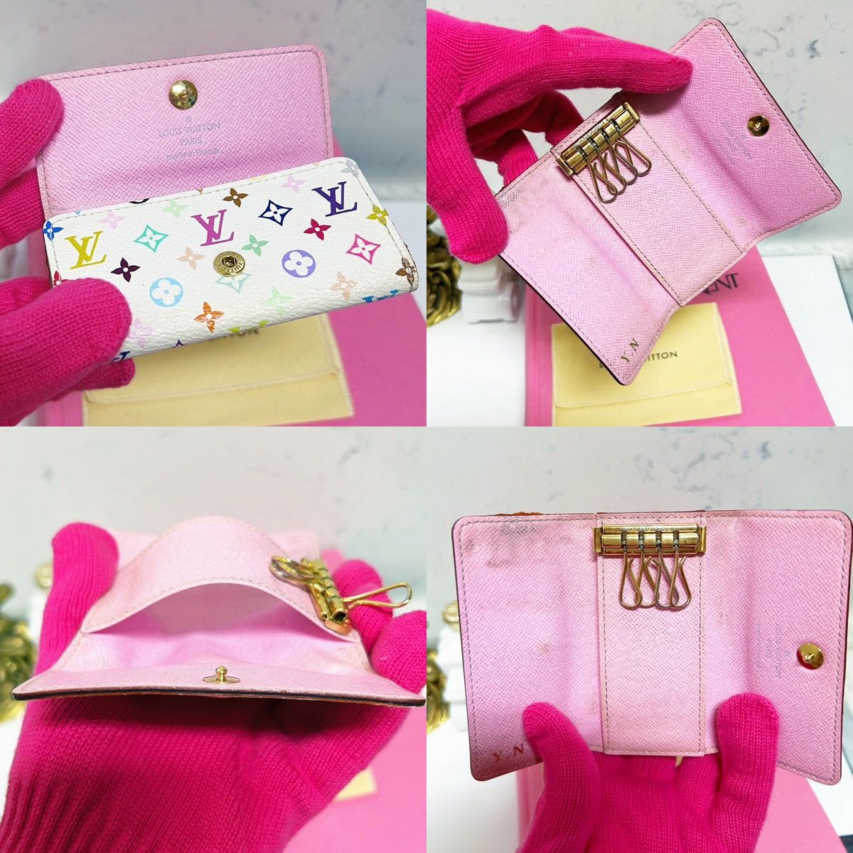 Louis Vuitton Authentic Louis Vuitton Limited Ed. Multicolor 4 Key Holder Size ONE SIZE - 5 Thumbnail
