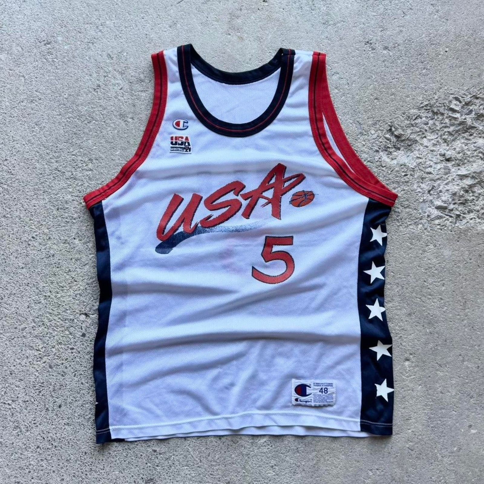 Champion 90s Team USA Grant Hill 5 Olympics Basketball Jersey Size US M / EU 48-50 / 2 - 2 Thumbnail