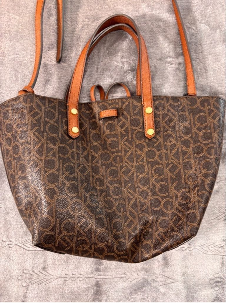 Women's Calvin Klein Brown Tote Bag Medium