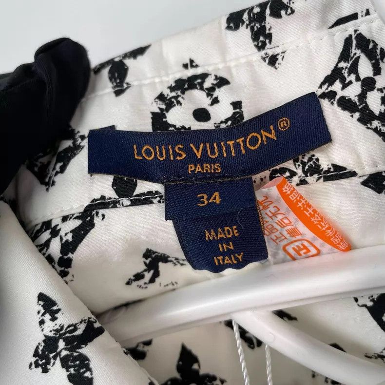 Louis Vuitton Louis Vuitton SS25 MONOGRAM cotton poplin black and white Size XXS / US 00 / IT 34 - 6 Thumbnail