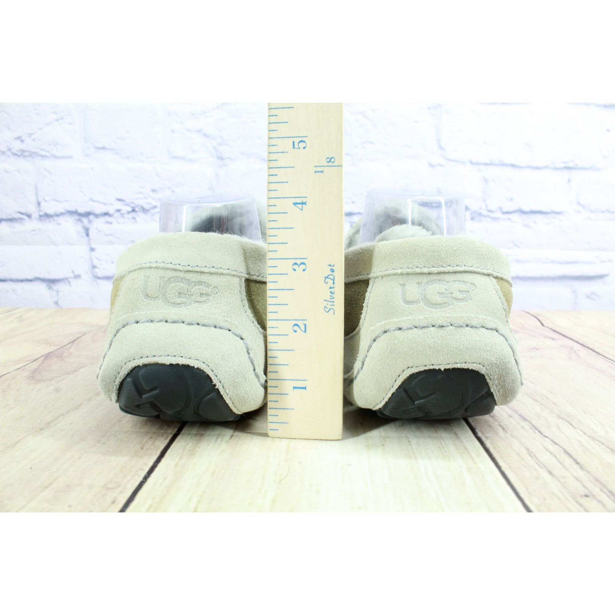 Ugg UGG Ascot Gray Suede Wool Lined Moccasin Slippers Size US 9 / EU 42 - 6 Thumbnail