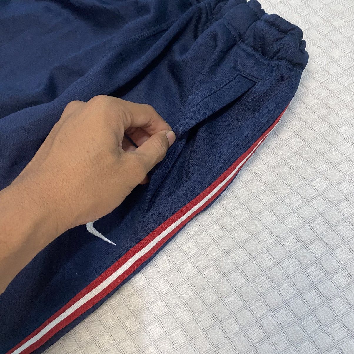Carhartt Wip × Nike 💥 VINTAGE NIKE SUPER BAGGY 90S WIDE LEG TRACK PANTS Y2K Size US 30 / EU 46 - 6 Thumbnail
