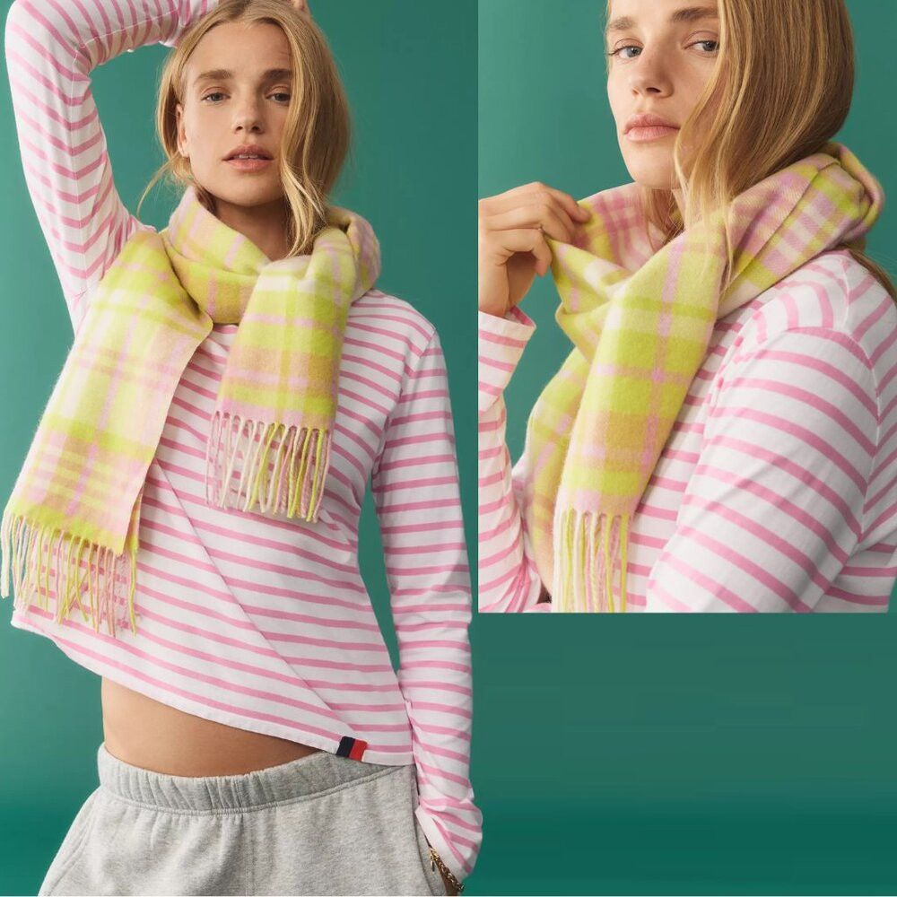 Anthropologie NWT New Anthropologie Maeve Plaid Wool Cashmere Scarf Size Size ONE SIZE - 1 Thumbnail