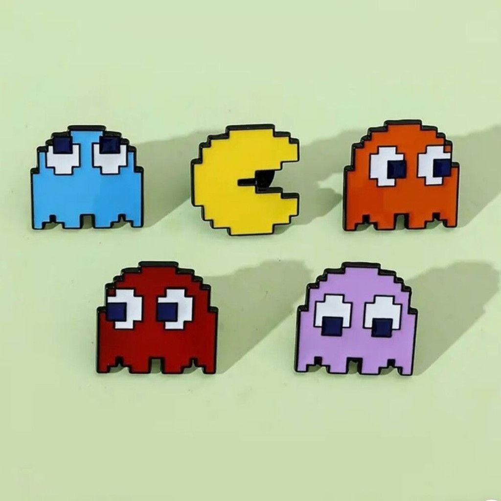 Other Set Of 5 Vintage Style Pac Man Pins Size ONE SIZE - 7 Thumbnail