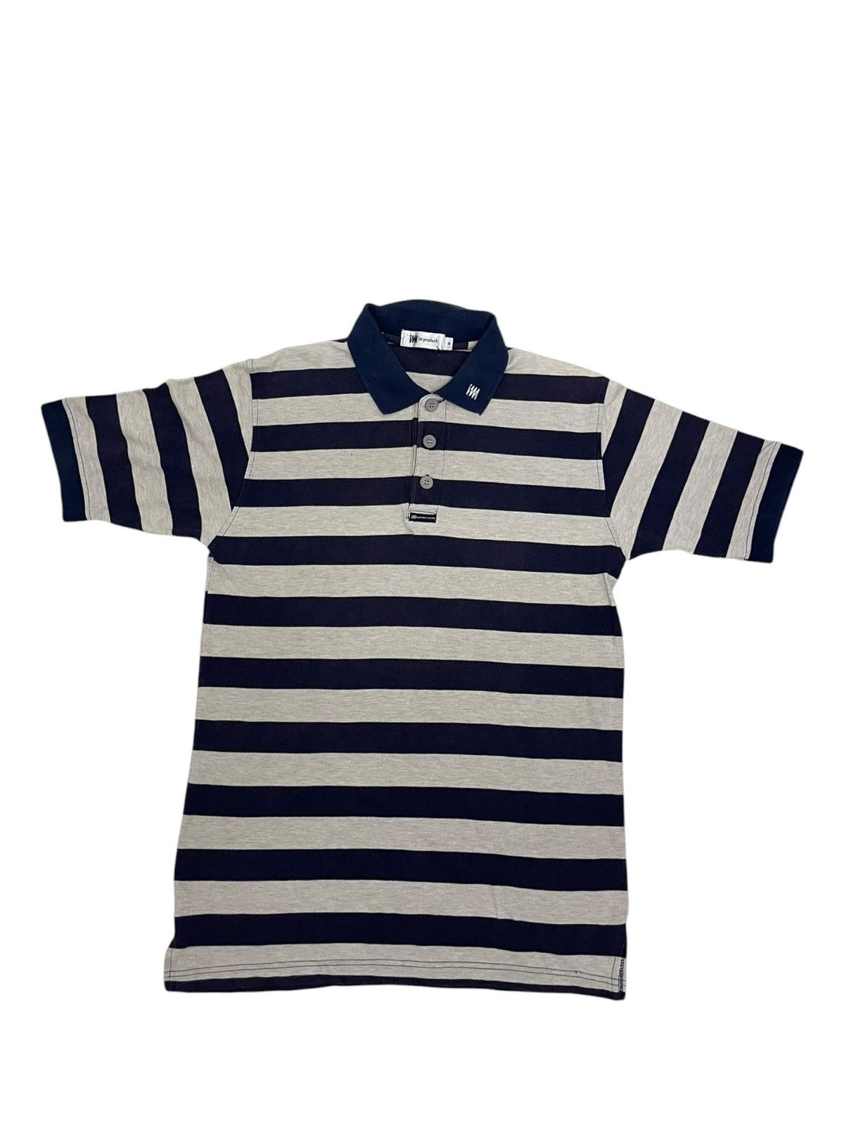 Vintage IM Product By Issey Miyake Striped Polo Tee