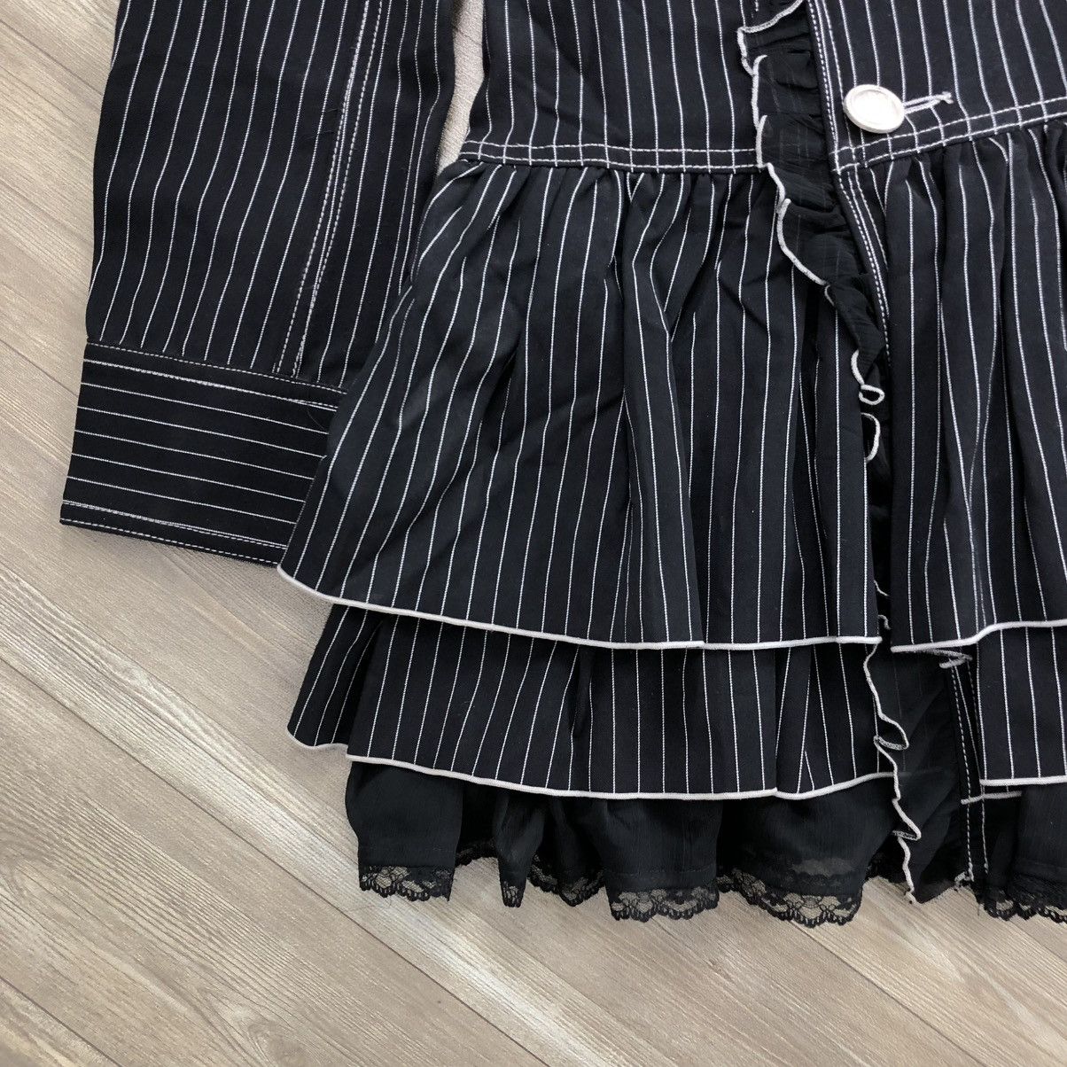 If Six Was Nine Algonquins Stripped Blazers Dress Punk Gothic Grunge Opium Size M / US 6-8 / IT 42-44 - 9 Thumbnail