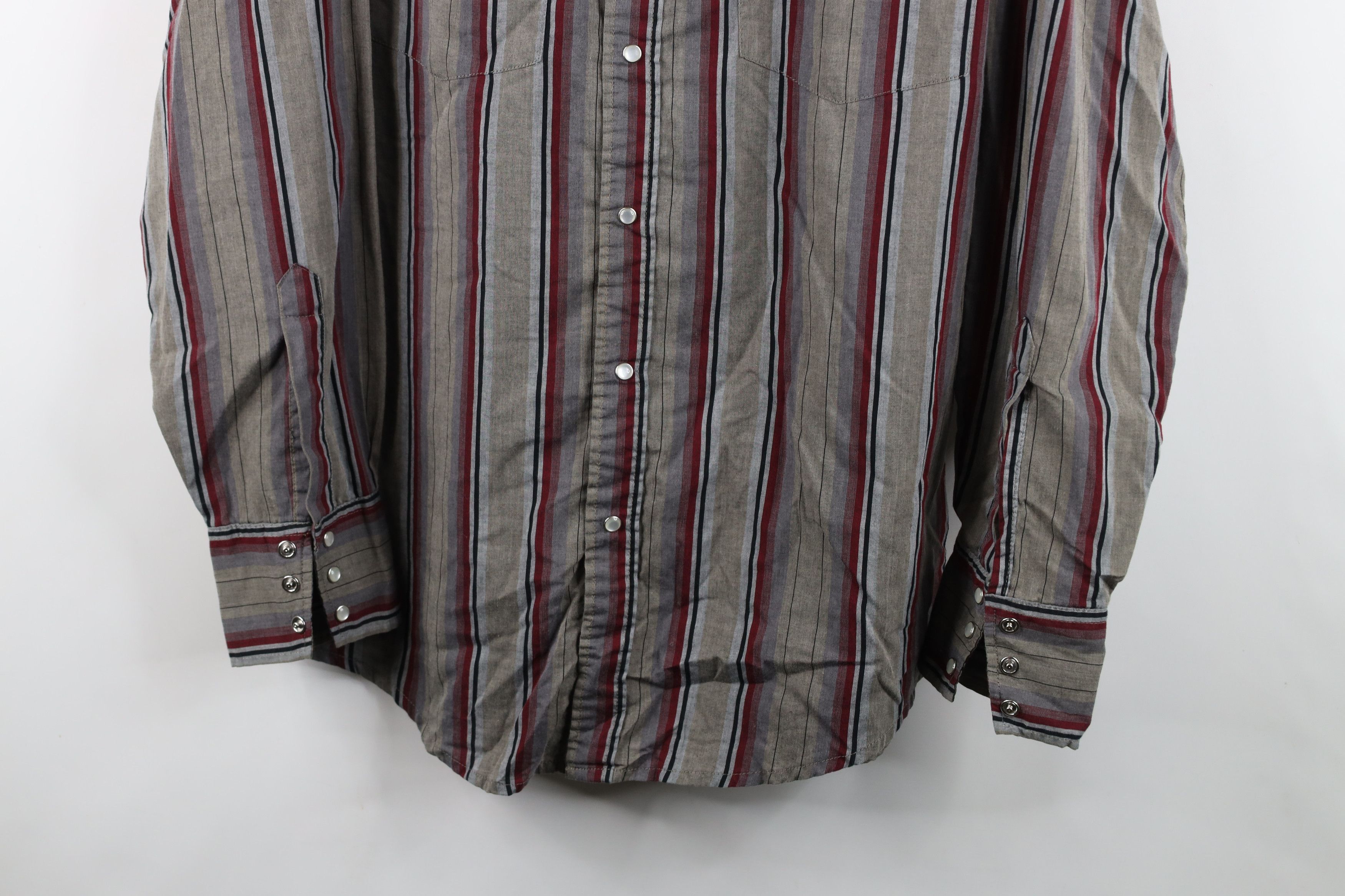Vintage Vintage 90s Streetwear Western Striped Snap Button Shirt Size US M / EU 48-50 / 2 - 3 Thumbnail